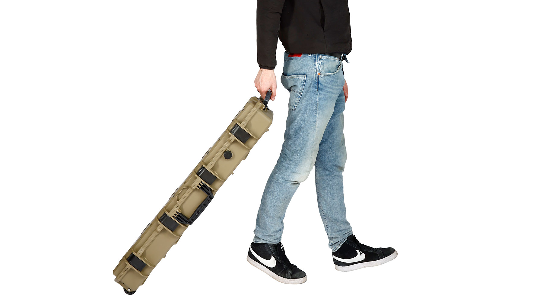 MAX Tactical Large Hard Case Waffenkoffer / Trolley 102 x 36,5 x 14,5 cm PnP-Schaumstoff oliv Bild 11