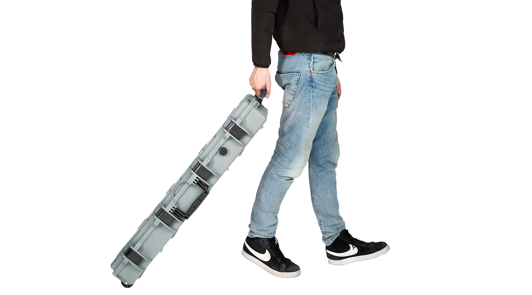 MAX Tactical Large Hard Case Waffenkoffer / Trolley 102 x 36,5 x 14,5 cm PnP-Schaumstoff grau Bild 11