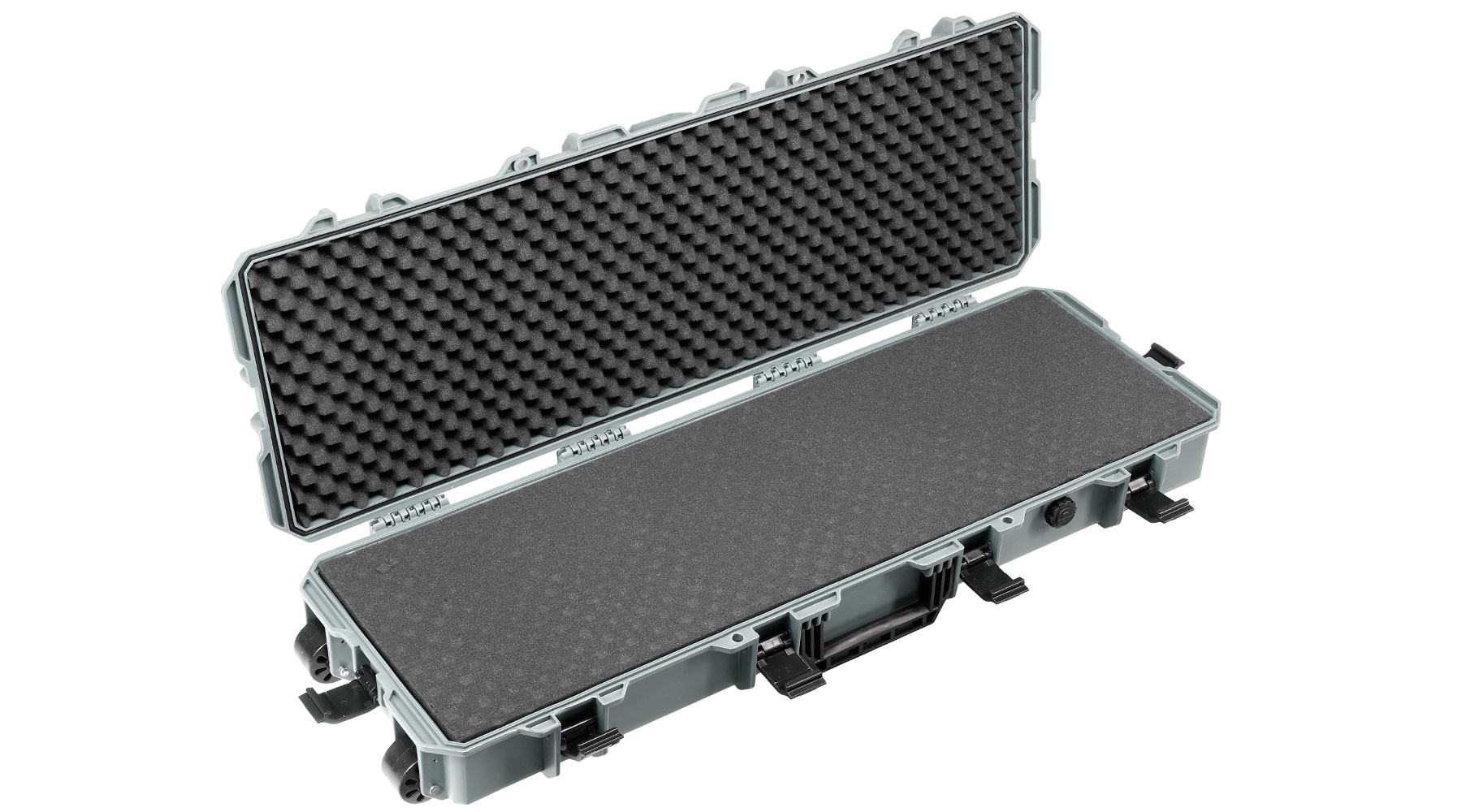 MAX Tactical Large Hard Case Waffenkoffer / Trolley 102 x 36,5 x 14,5 cm PnP-Schaumstoff grau Bild 5