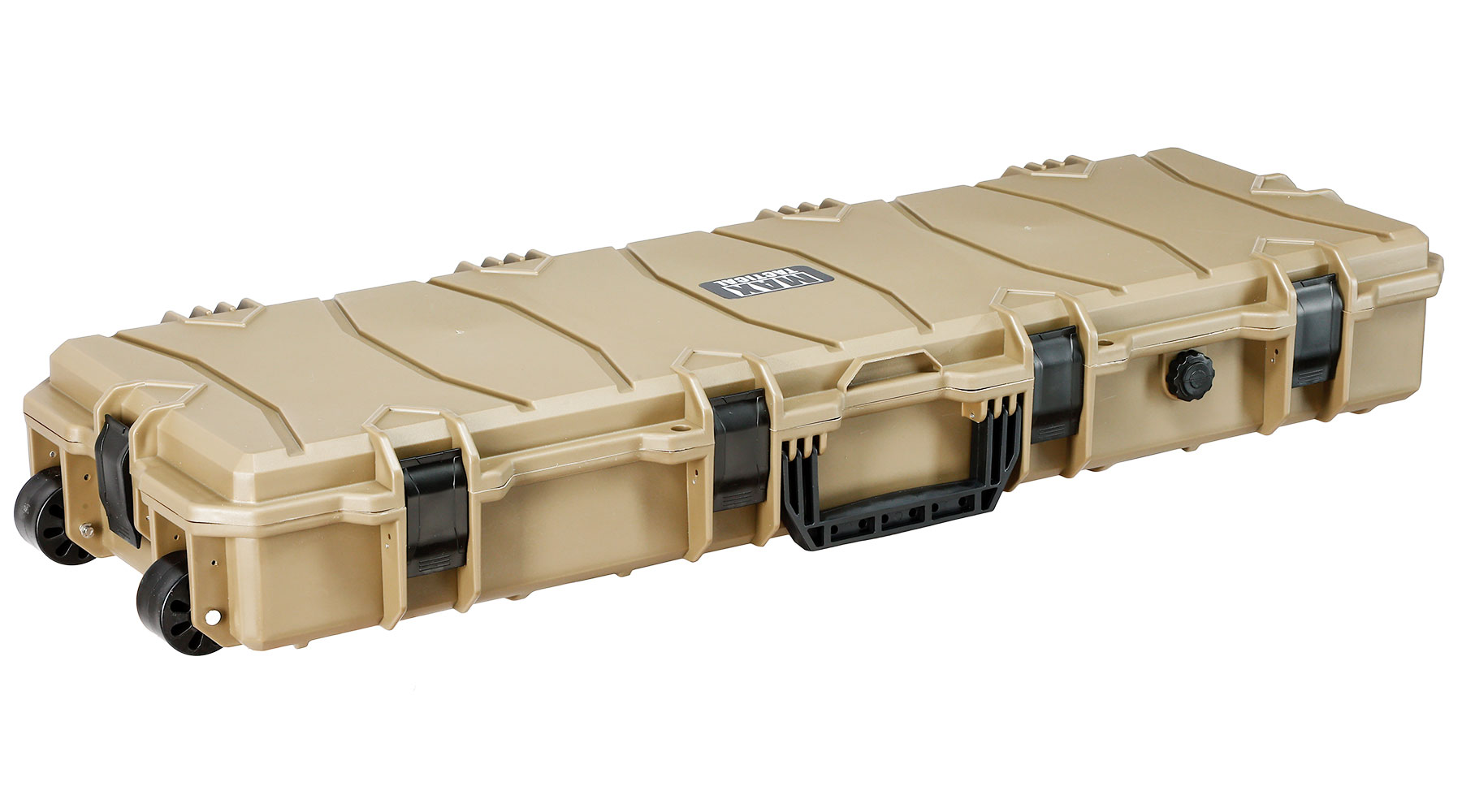 MAX Tactical Large Hard Case Waffenkoffer / Trolley 102 x 36,5 x 14,5 cm PnP-Schaumstoff tan
