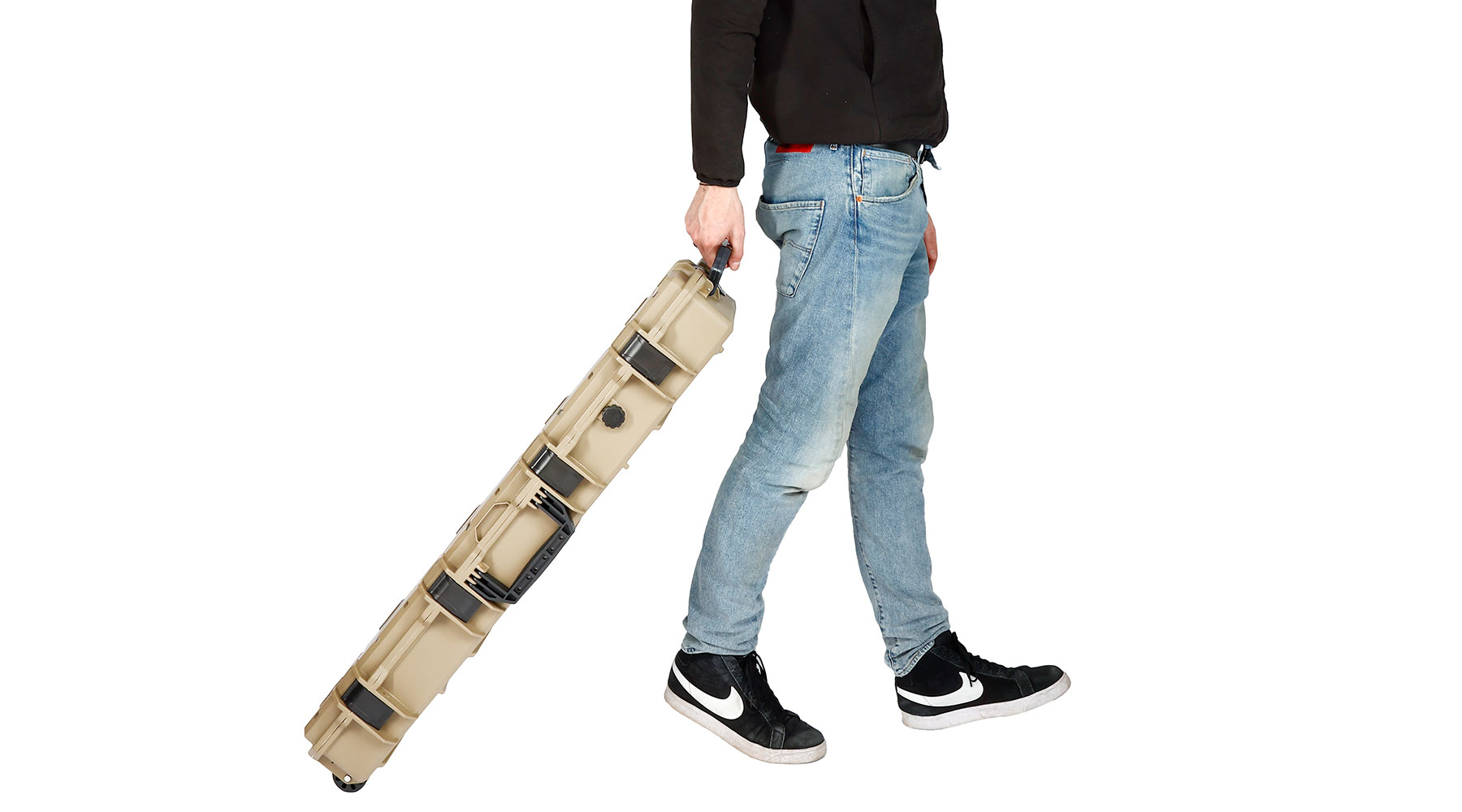 MAX Tactical Large Hard Case Waffenkoffer / Trolley 102 x 36,5 x 14,5 cm PnP-Schaumstoff tan Bild 11