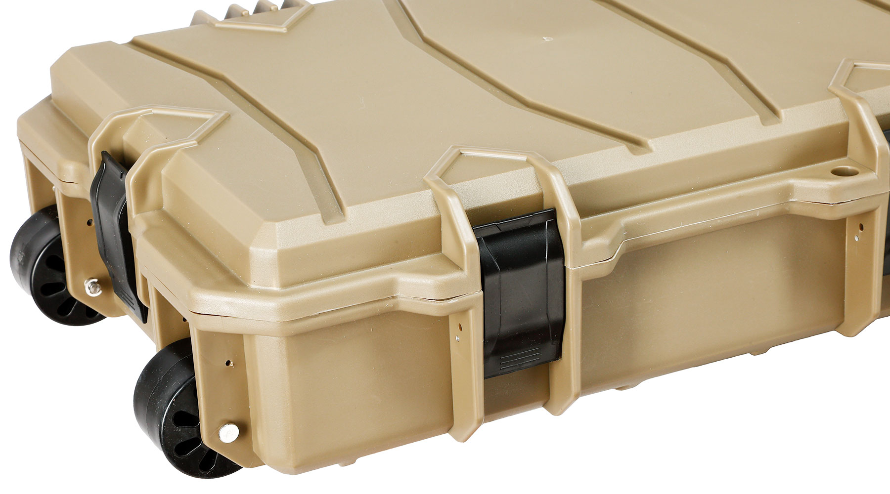 MAX Tactical Large Hard Case Waffenkoffer / Trolley 102 x 36,5 x 14,5 cm PnP-Schaumstoff tan Bild 8