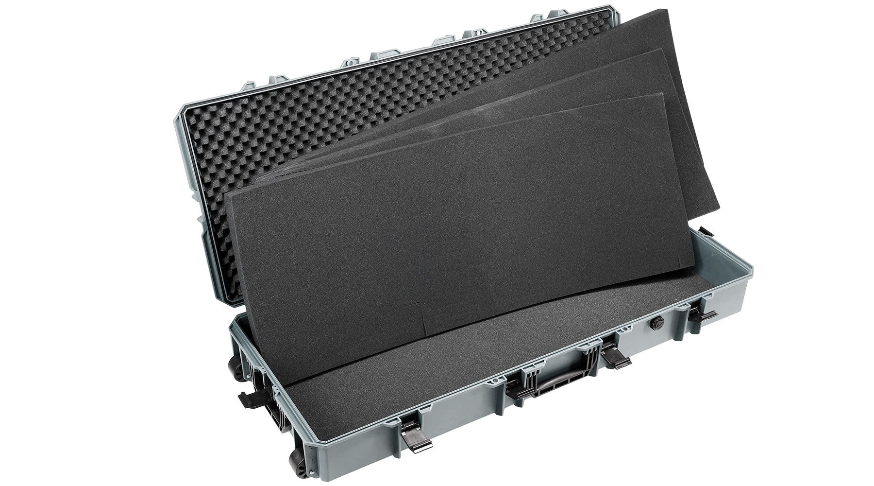 MAX Tactical XX-Large Hard Case Waffenkoffer / Trolley 122 x 51 x 18,5 cm PnP-Schaumstoff grau Bild 6