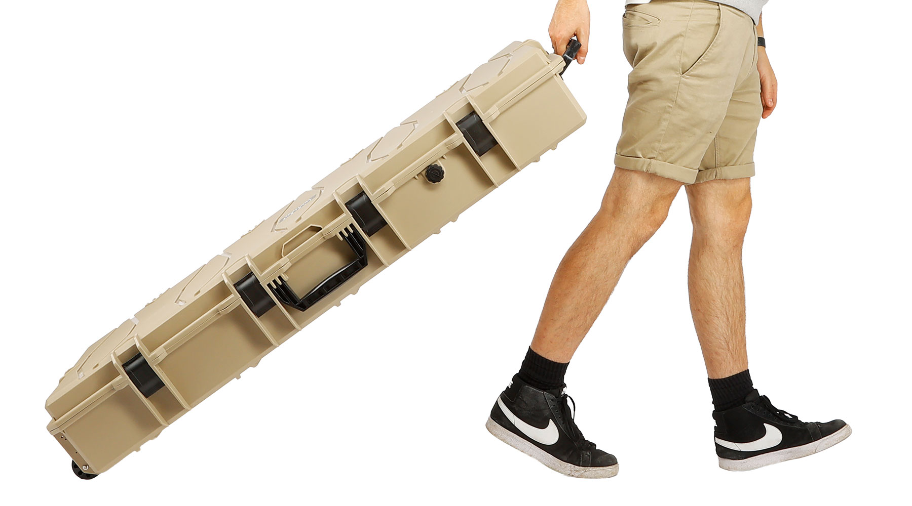 MAX Tactical XX-Large Hard Case Waffenkoffer / Trolley 122 x 51 x 18,5 cm PnP-Schaumstoff tan Bild 11