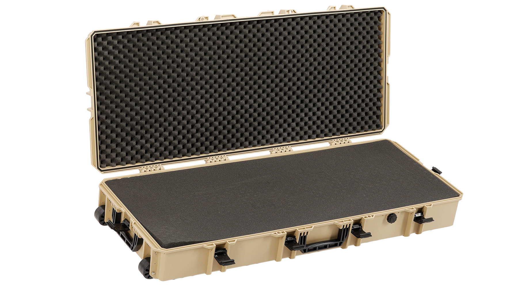 MAX Tactical XX-Large Hard Case Waffenkoffer / Trolley 122 x 51 x 18,5 cm PnP-Schaumstoff tan Bild 5