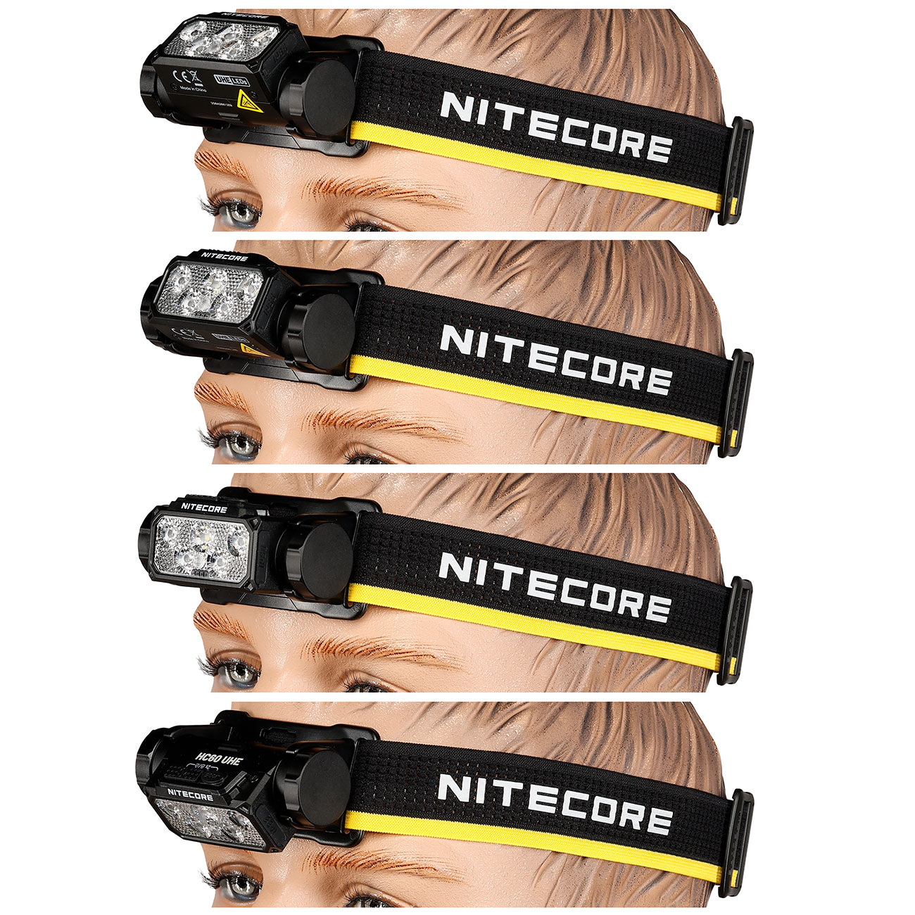 Nitecore HC60 UHE LED-Stirnlampe - 1600 Lumen Nylonkopfband Bild 2