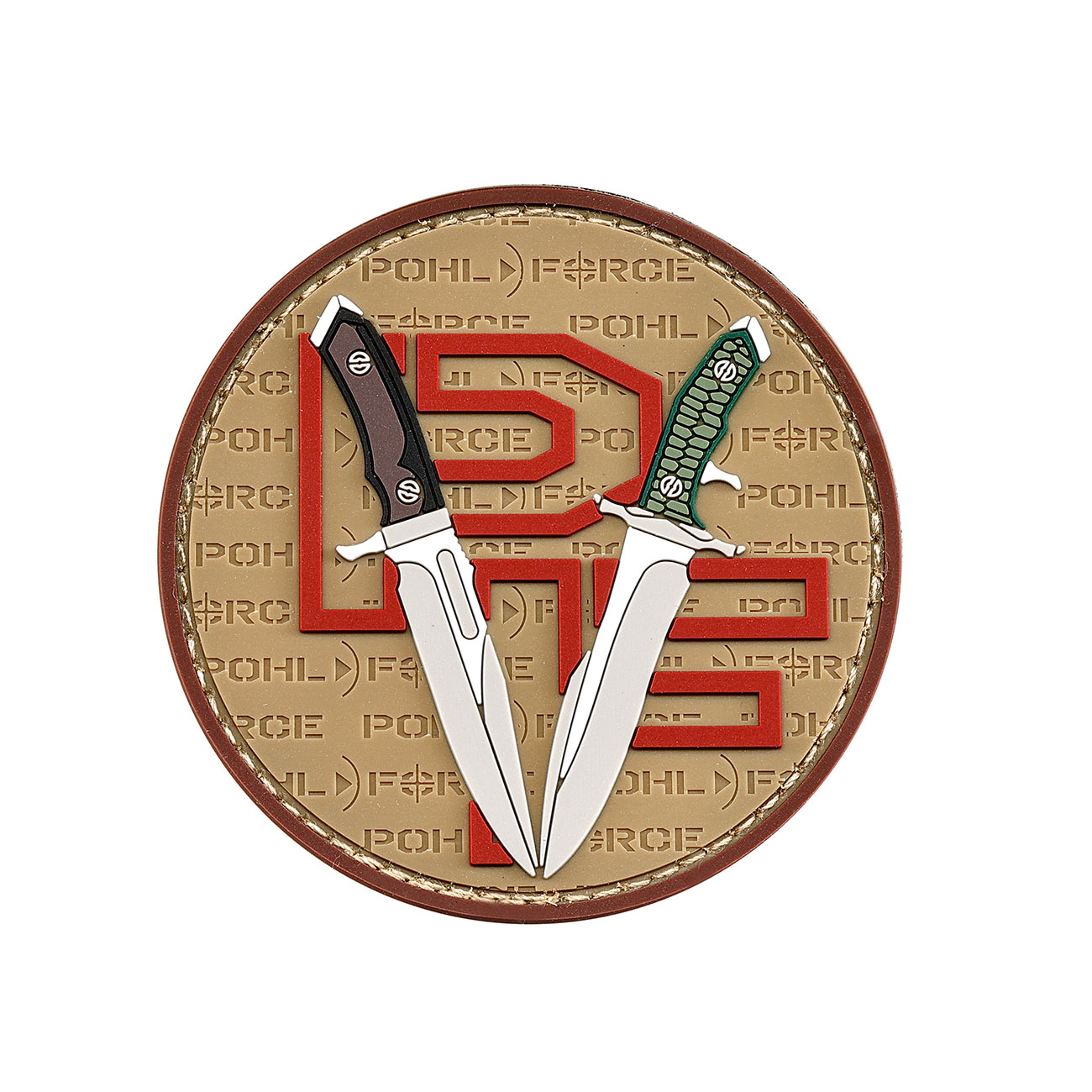 Pohl Force 3D Rubber Patch mit Klettflche MK-8/MK-9 Last Blood braun