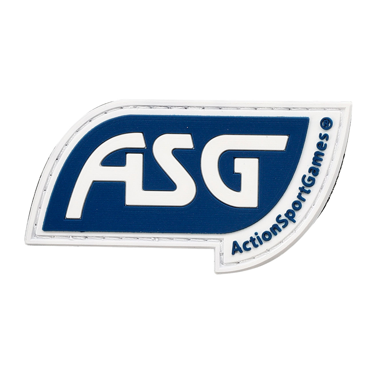 3D Rubber Patch mit Klettflche ASG-Logo blau
