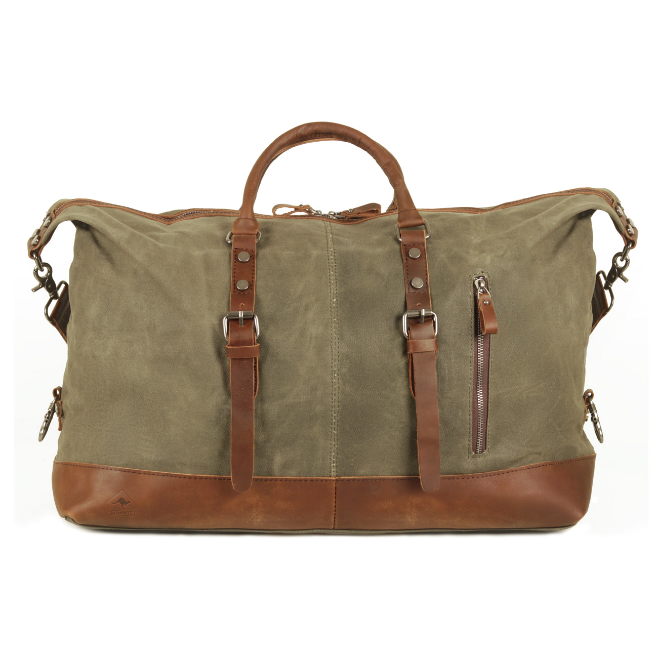 Scippis Reisetasche Kensington Duffel Bag Washed Canvas oliv