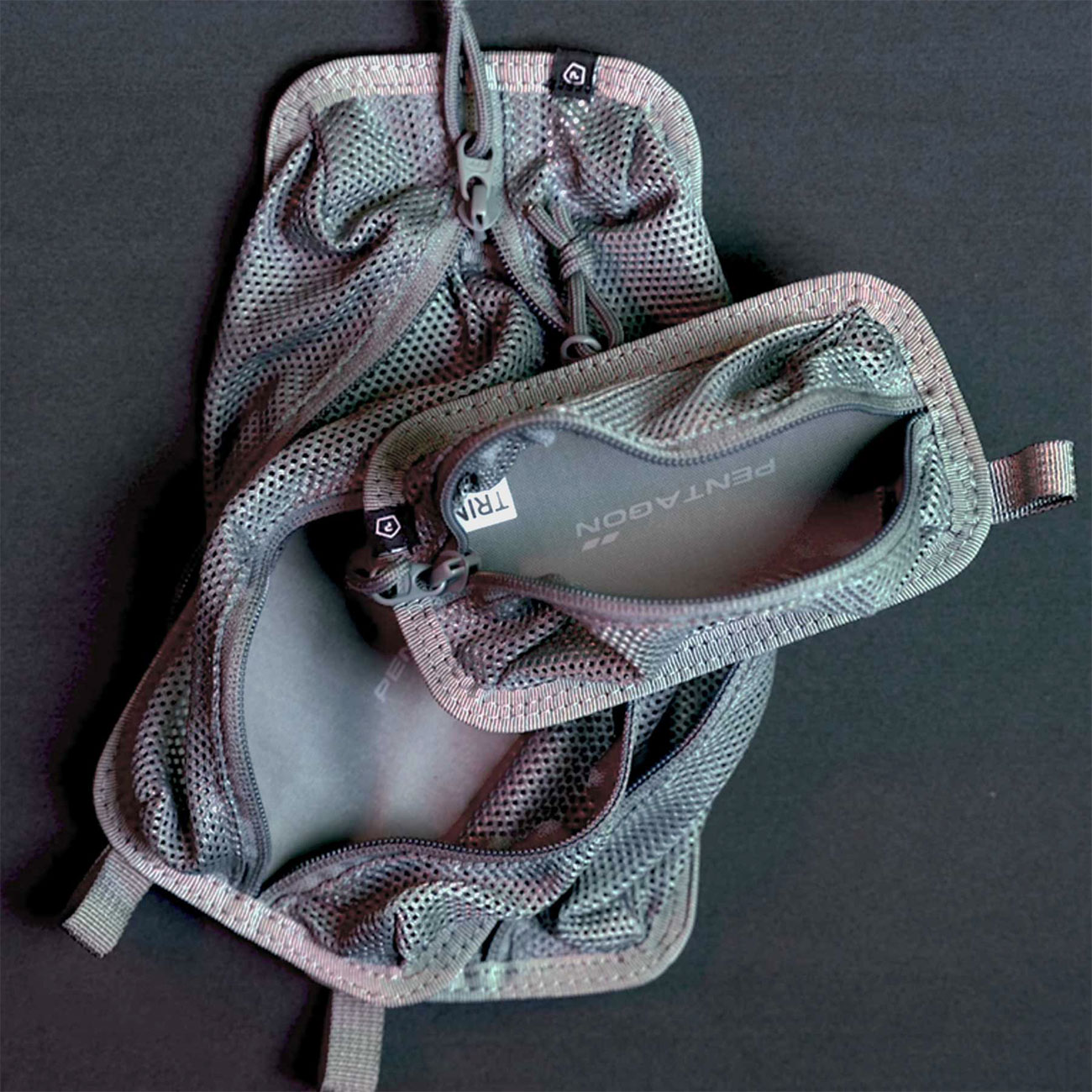 Pentagon Netztasche Trinity Set mit Klettflche grau 3 Stck Bild 1