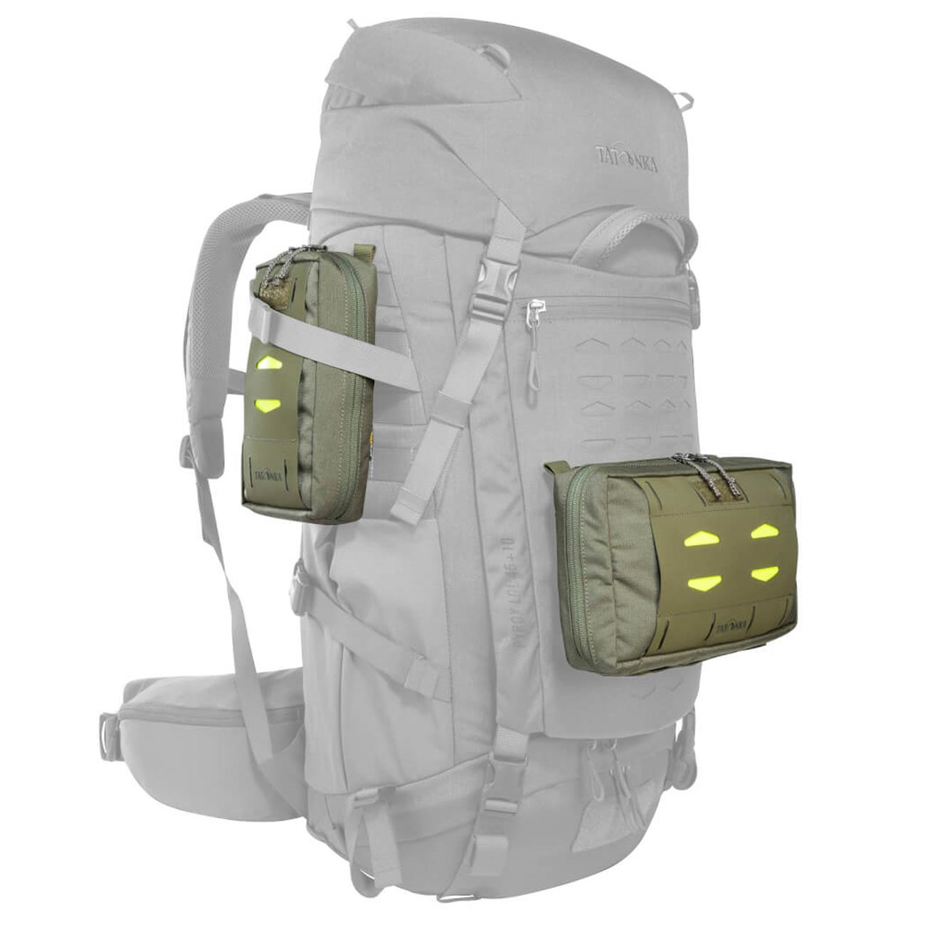 Tatonka Mehrzwecktasche Universal Pouch Molle steingrau oliv 10 x 20 cm inkl. Signalpatch Bild 7