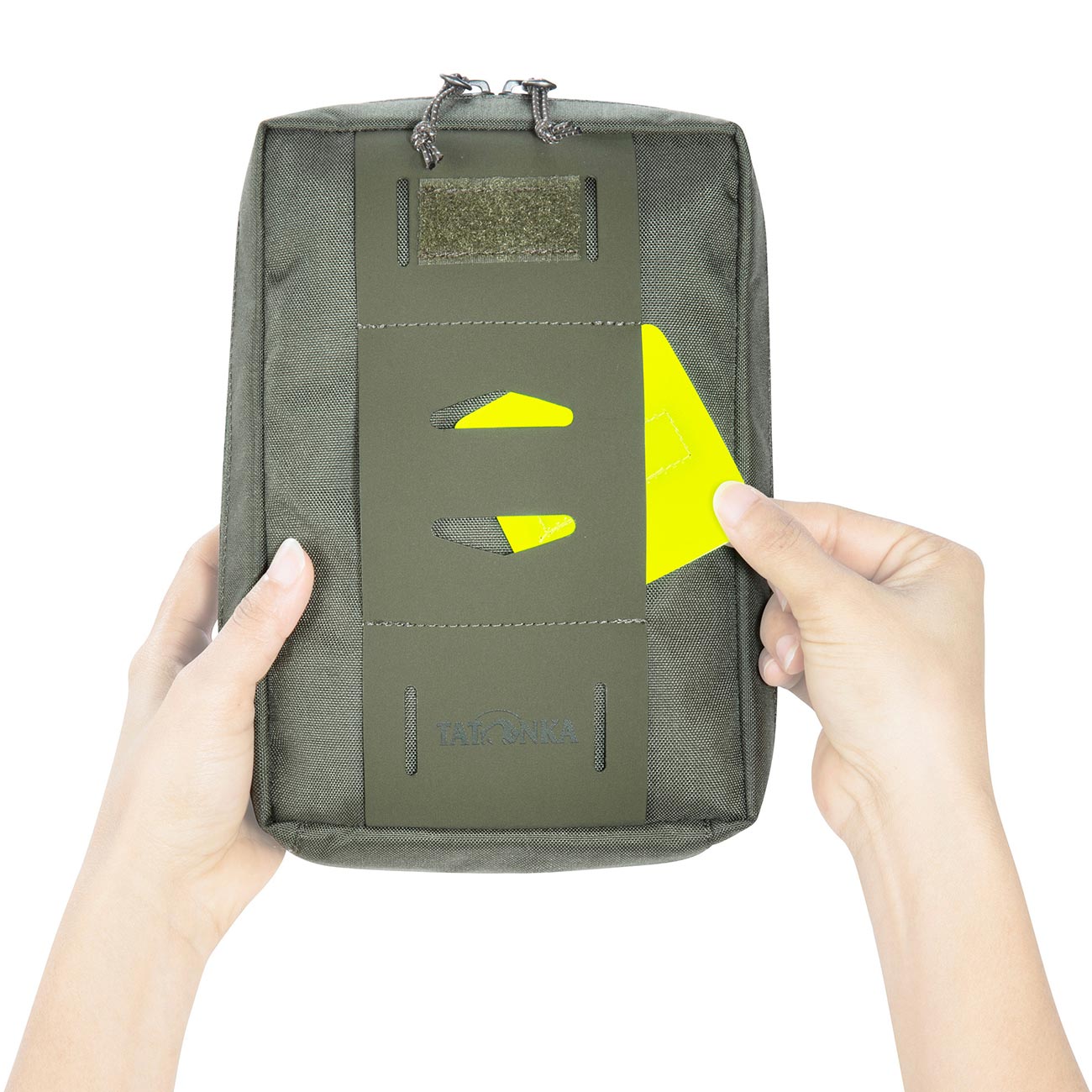 Tatonka Mehrzwecktasche Universal Pouch Molle steingrau oliv 14 x 20 cm inkl. Signalpatch Bild 6