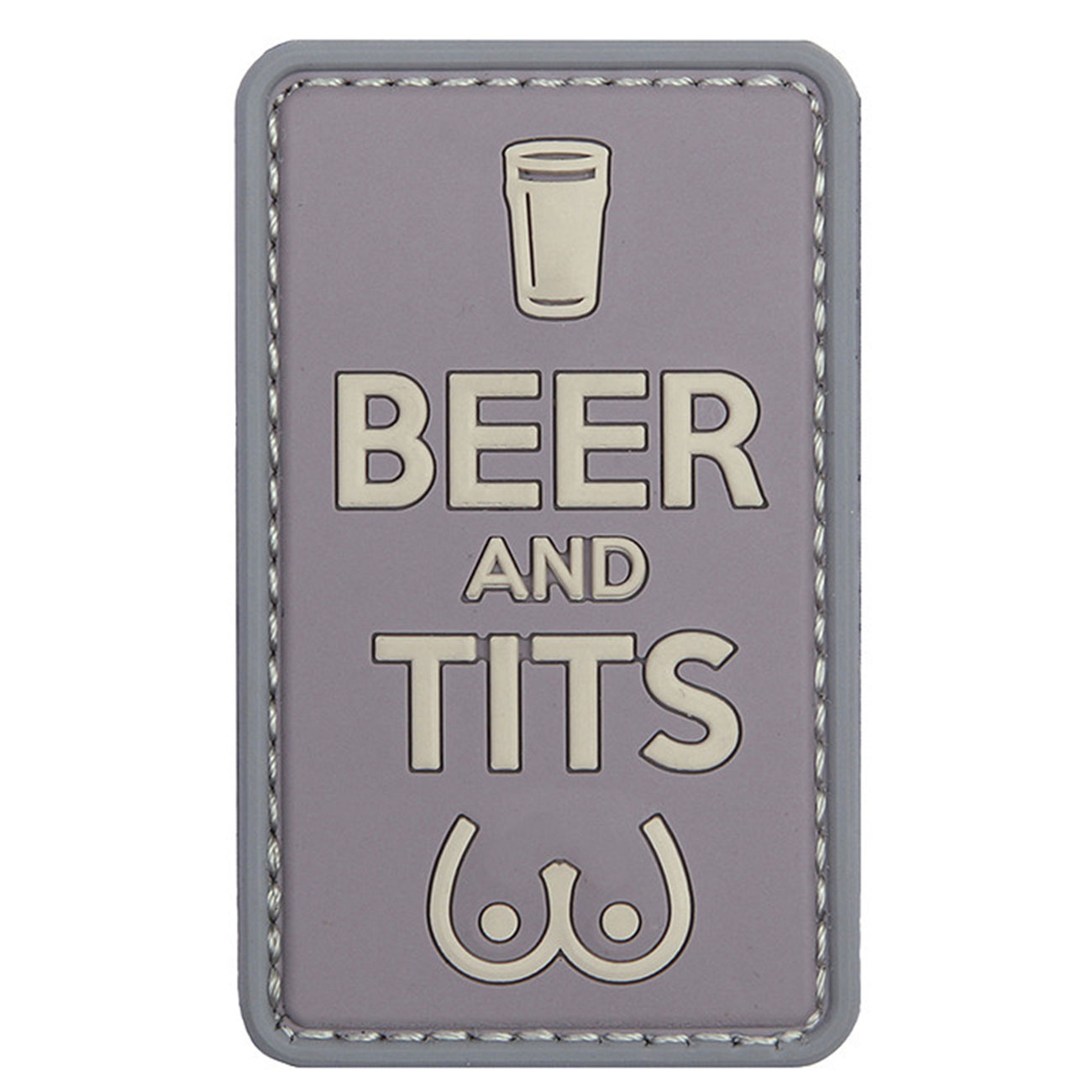 101 INC 3D Rubber Patch mit Klettflche Beer and Tits multi