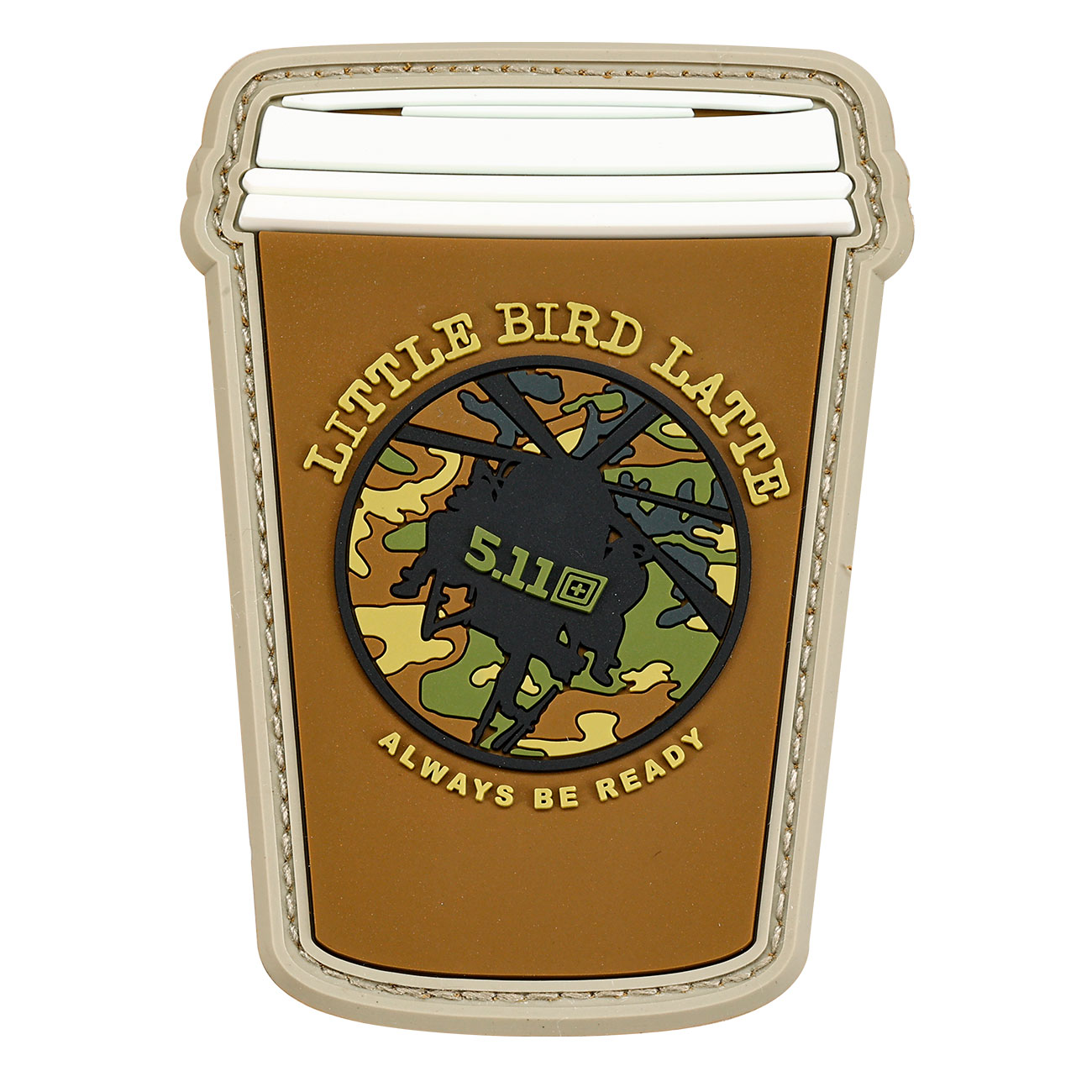 5.11 3D Rubber Patch mit Klettflche Little Bird Latte fullcolor