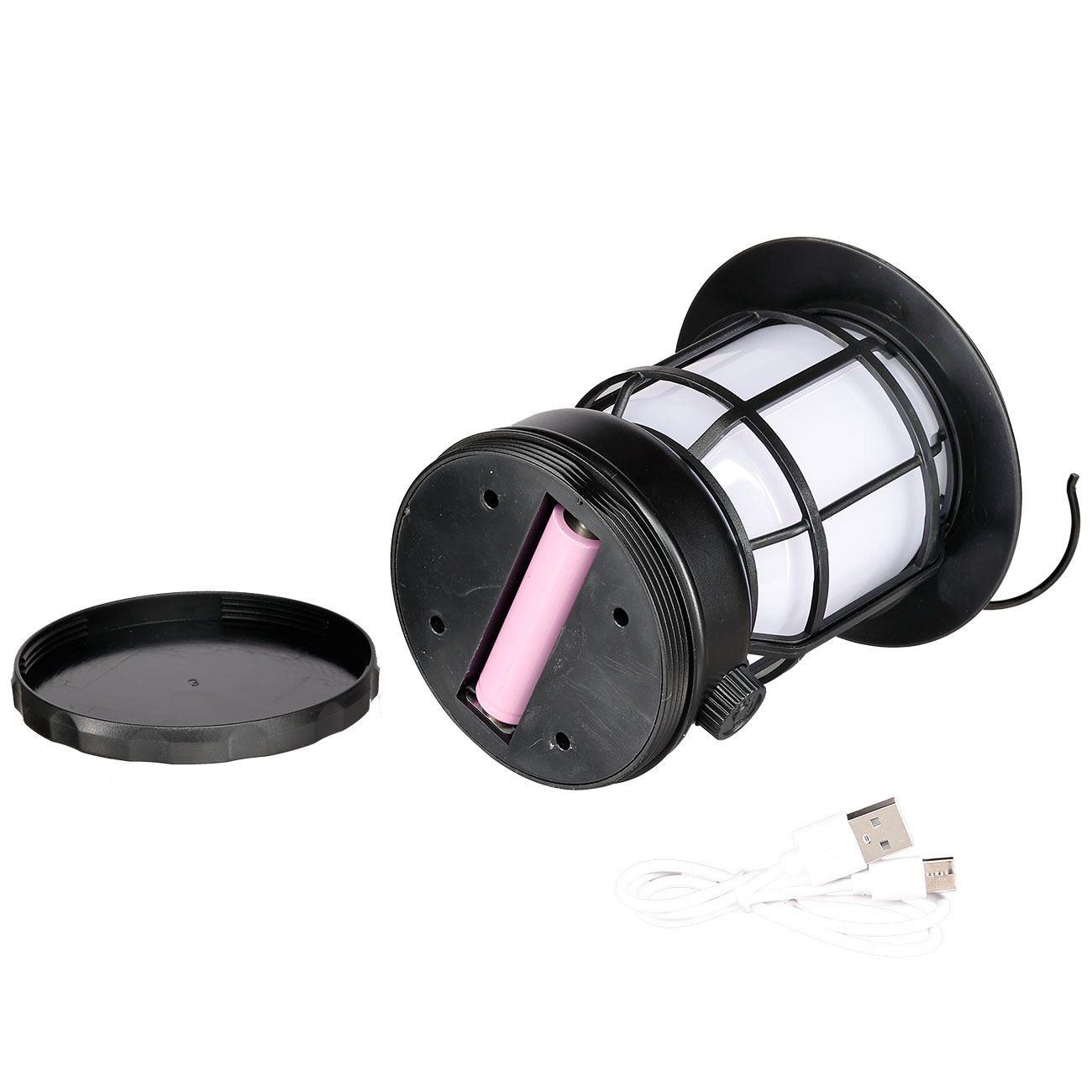 LED-Campinglaterne L-37 schwarz mit Dimmfunktion inkl. Akku & USB-C Ladekabel Bild 5