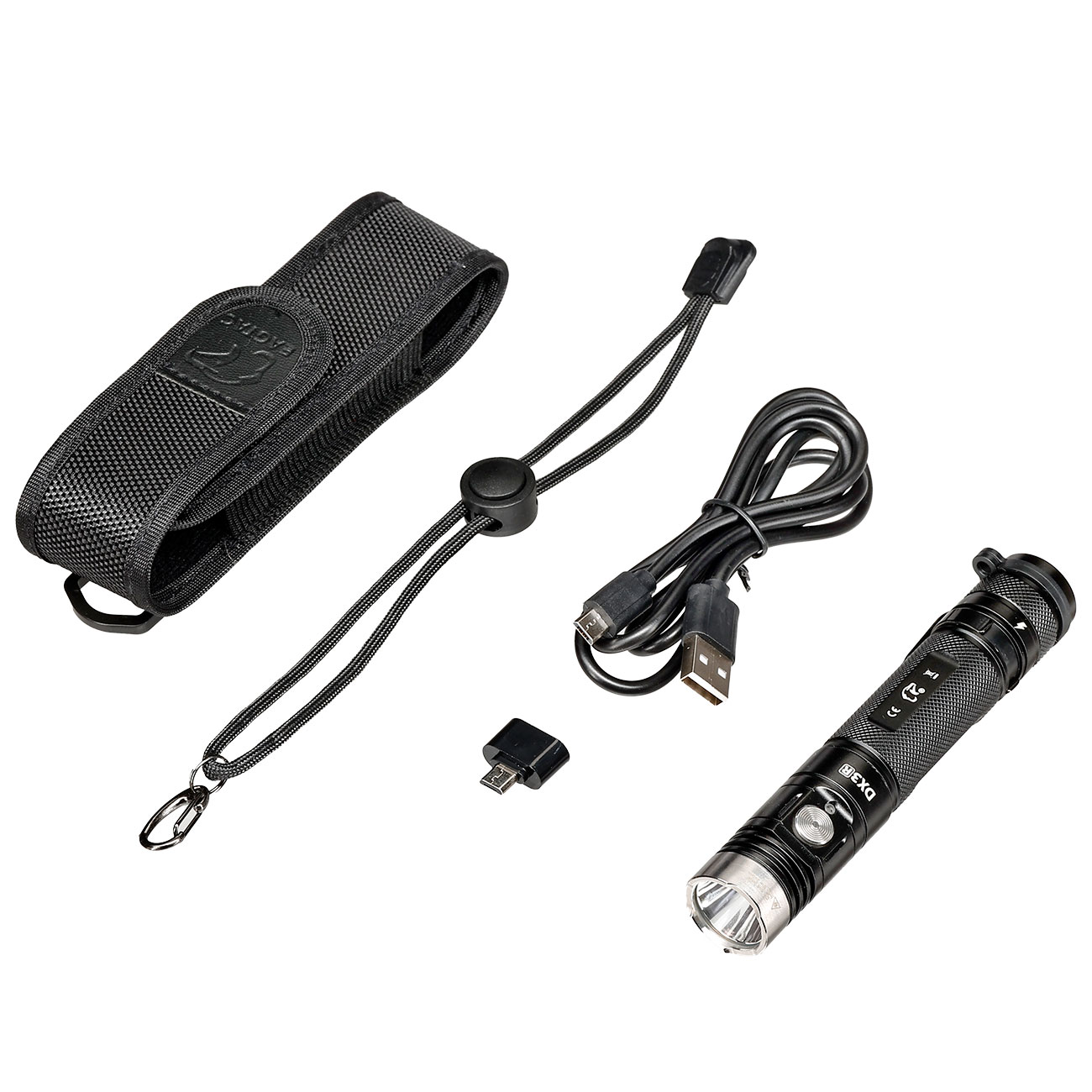 EAGTAC LED-Taschenlampe DX3L MKII 3100 Lumen schwarz inkl. Ladekabel, Li-Ionen-Akku, Lanyard, Grtelclip & Nylonholster Bild 4