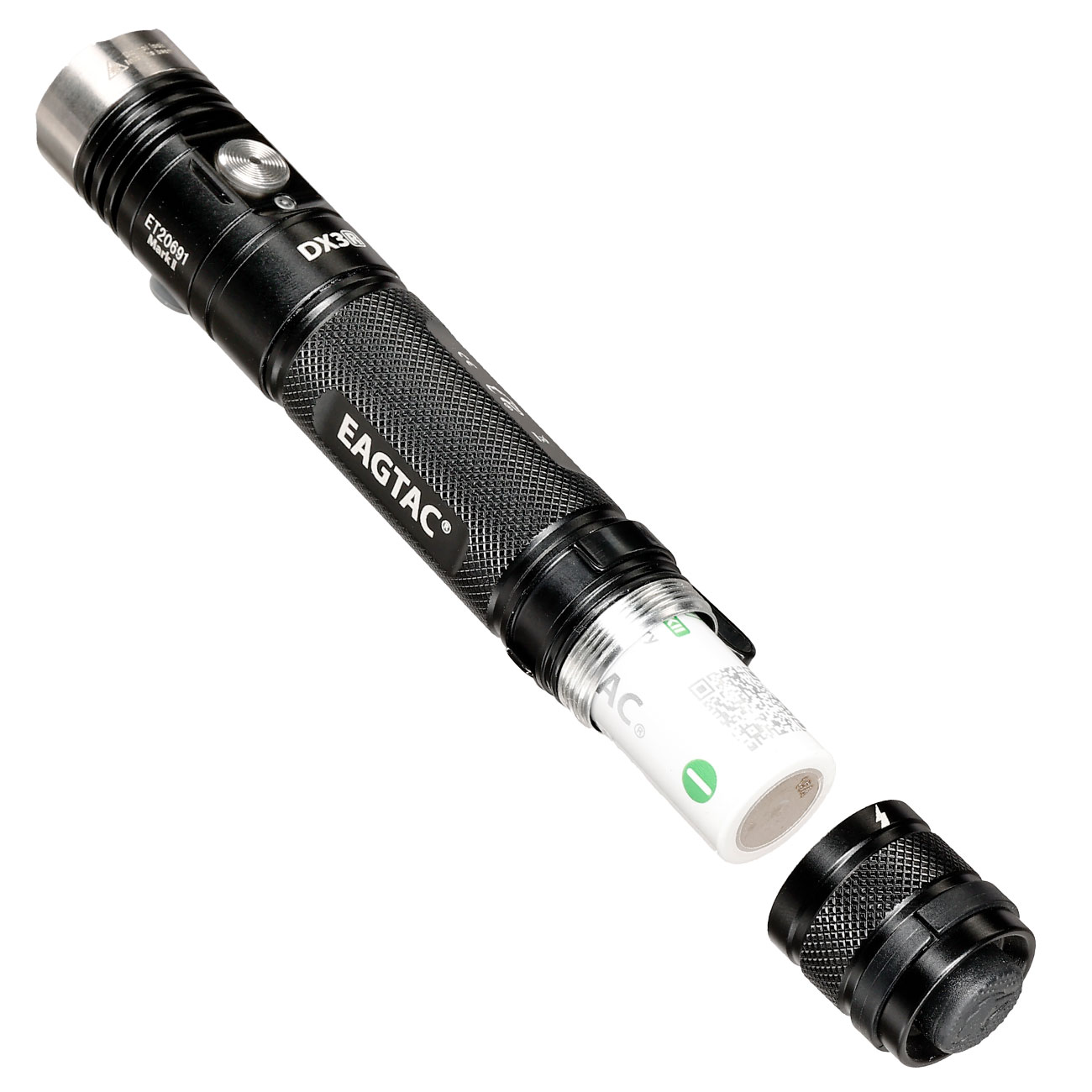 EAGTAC LED-Taschenlampe DX3L MKII 3100 Lumen schwarz inkl. Ladekabel, Li-Ionen-Akku, Lanyard, Grtelclip & Nylonholster Bild 5