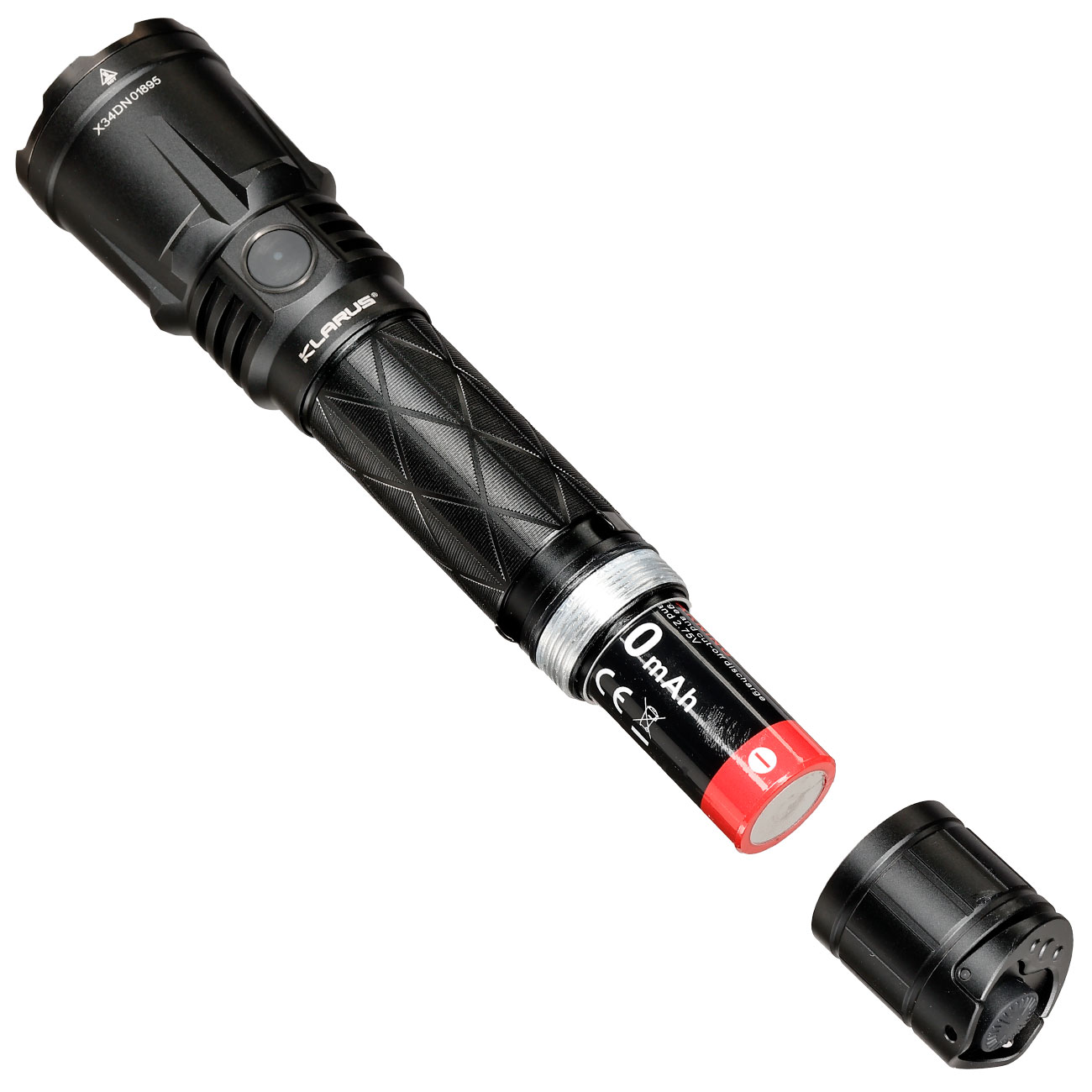 Klarus LED-Taschenlampe XT21X Pro 4400 Lumen schwarz inkl. USB-C Ladekabel, Li-Ionen-Akku, Lanyard, Grtelclip & Nylonholste Bild 5