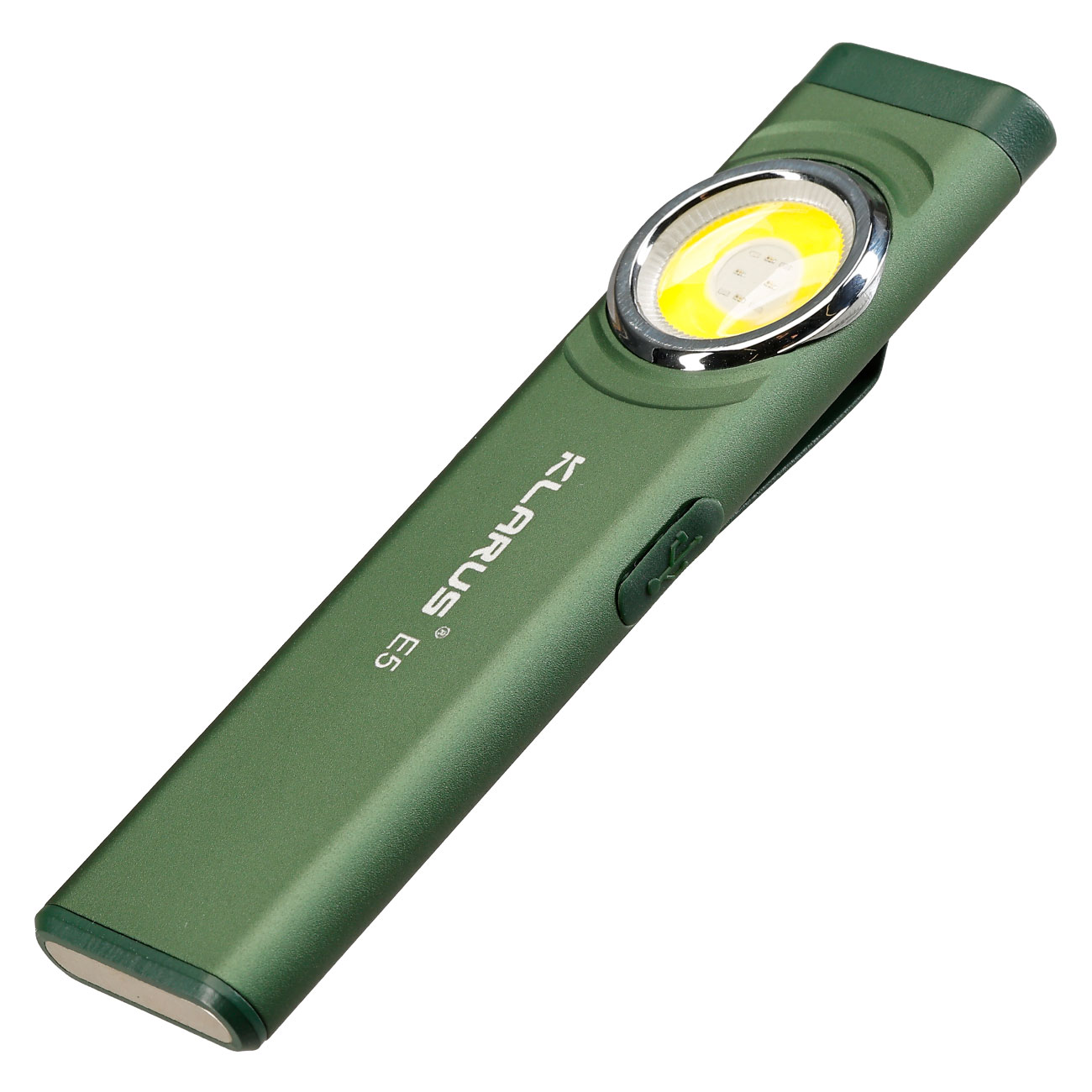 Klarus LED-Taschenlampe E5 470 Lumen forest green inkl. USB-C Ladekabel & Clip Bild 4