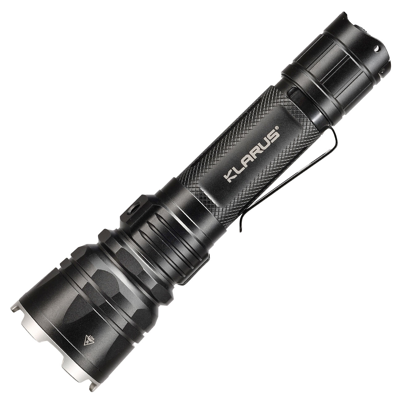 Klarus LED-Taschenlampe XT12GT Pro 1600 Lumen schwarz inkl. USB-C Ladekabel, Li-Ionen-Akku, Lanyard & Nylonholster Bild 1