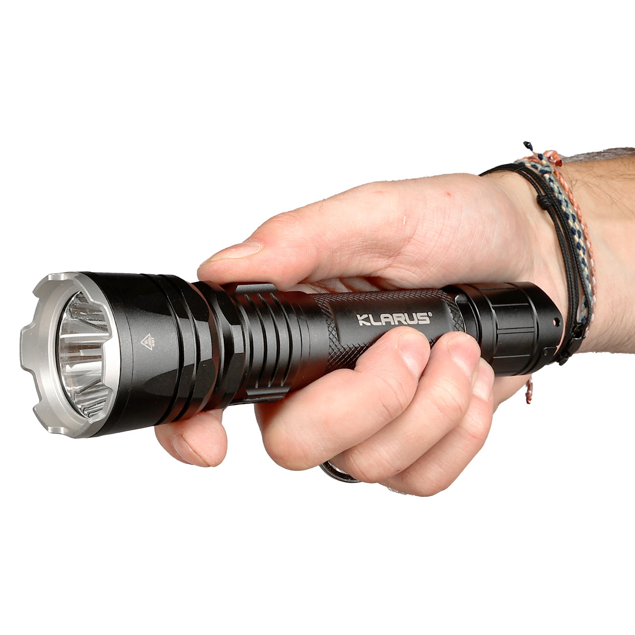 Klarus LED-Taschenlampe XT12GT Pro 1600 Lumen schwarz inkl. USB-C Ladekabel, Li-Ionen-Akku, Lanyard & Nylonholster Bild 10