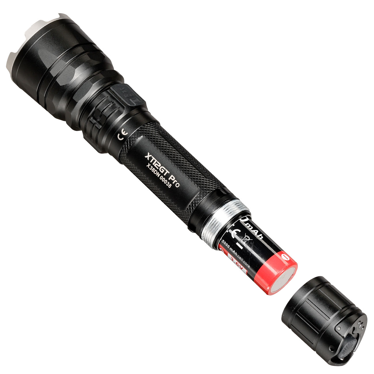 Klarus LED-Taschenlampe XT12GT Pro 1600 Lumen schwarz inkl. USB-C Ladekabel, Li-Ionen-Akku, Lanyard & Nylonholster Bild 5