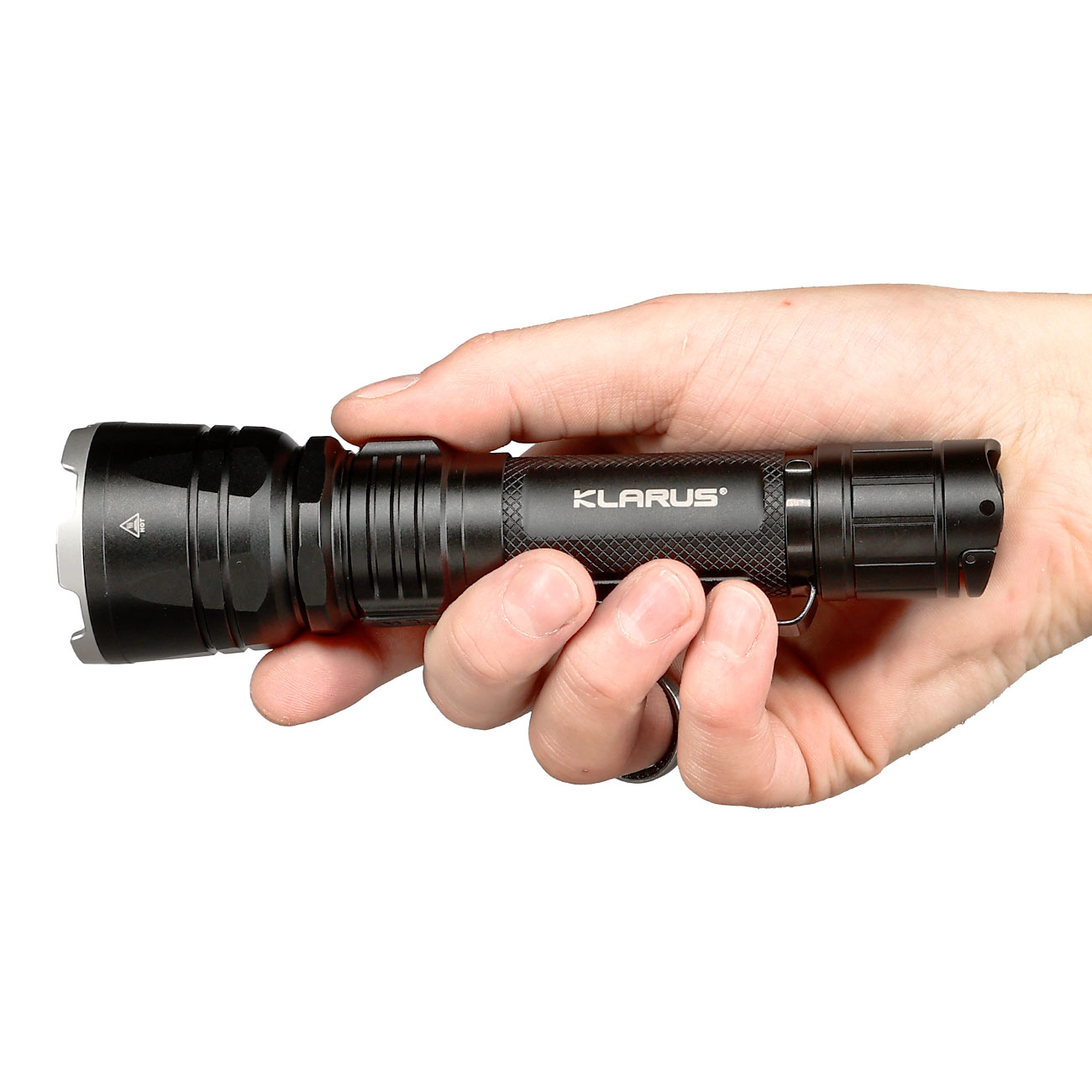 Klarus LED-Taschenlampe XT12GT Pro 1600 Lumen schwarz inkl. USB-C Ladekabel, Li-Ionen-Akku, Lanyard & Nylonholster Bild 9