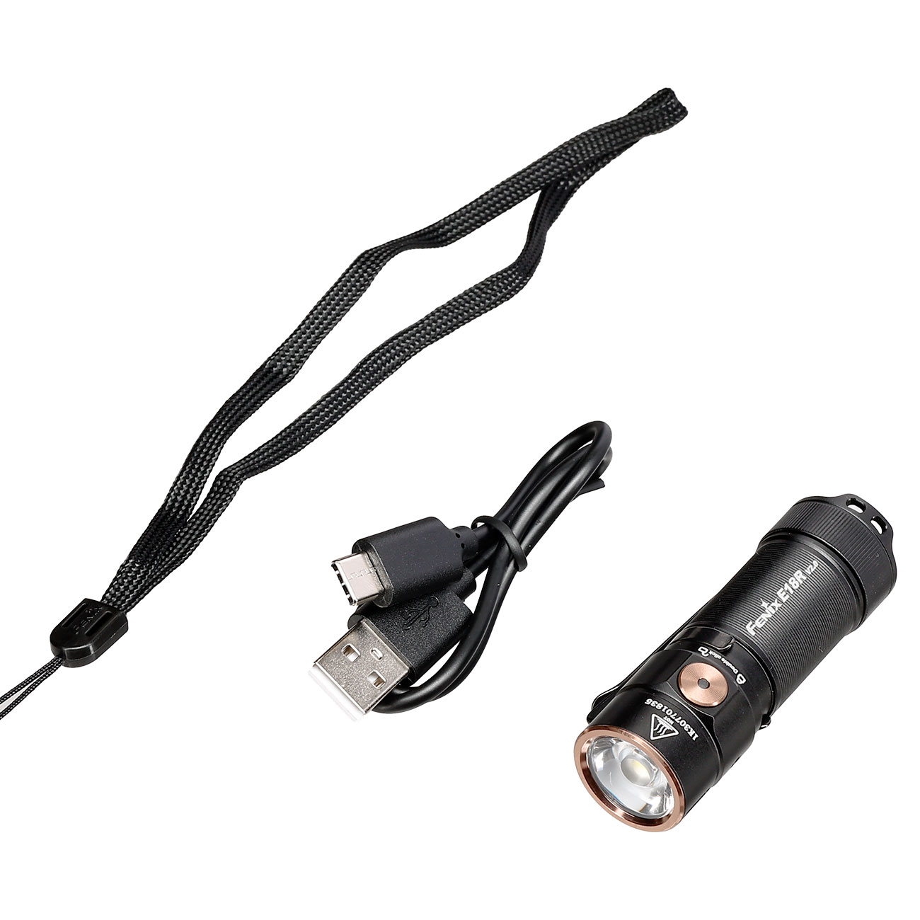 Fenix LED-Taschenlampe E18R V2.0 1200 Lumen schwarz inkl. USB-C Ladekabel, Lanyard & Grtelclip Bild 4