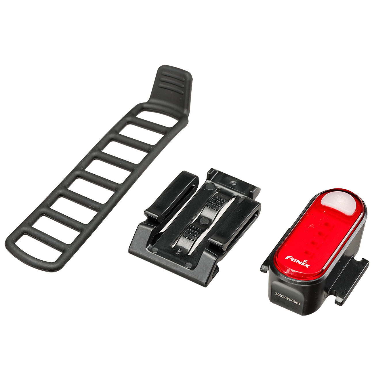 Fenix LED-Rotlicht BC05R V2.0 15 Lumen schwarz inkl. Gummimontage & Befestigungsclip Bild 1