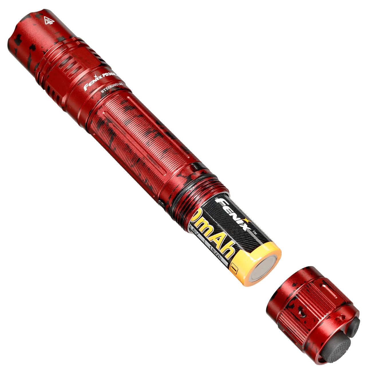 Fenix LED-Taschenlampe PD36R Pro 2800 Lumen red camouflage inkl. USB-C Ladekabel, Lanyard, Grtelclip & Nylonholster Bild 5
