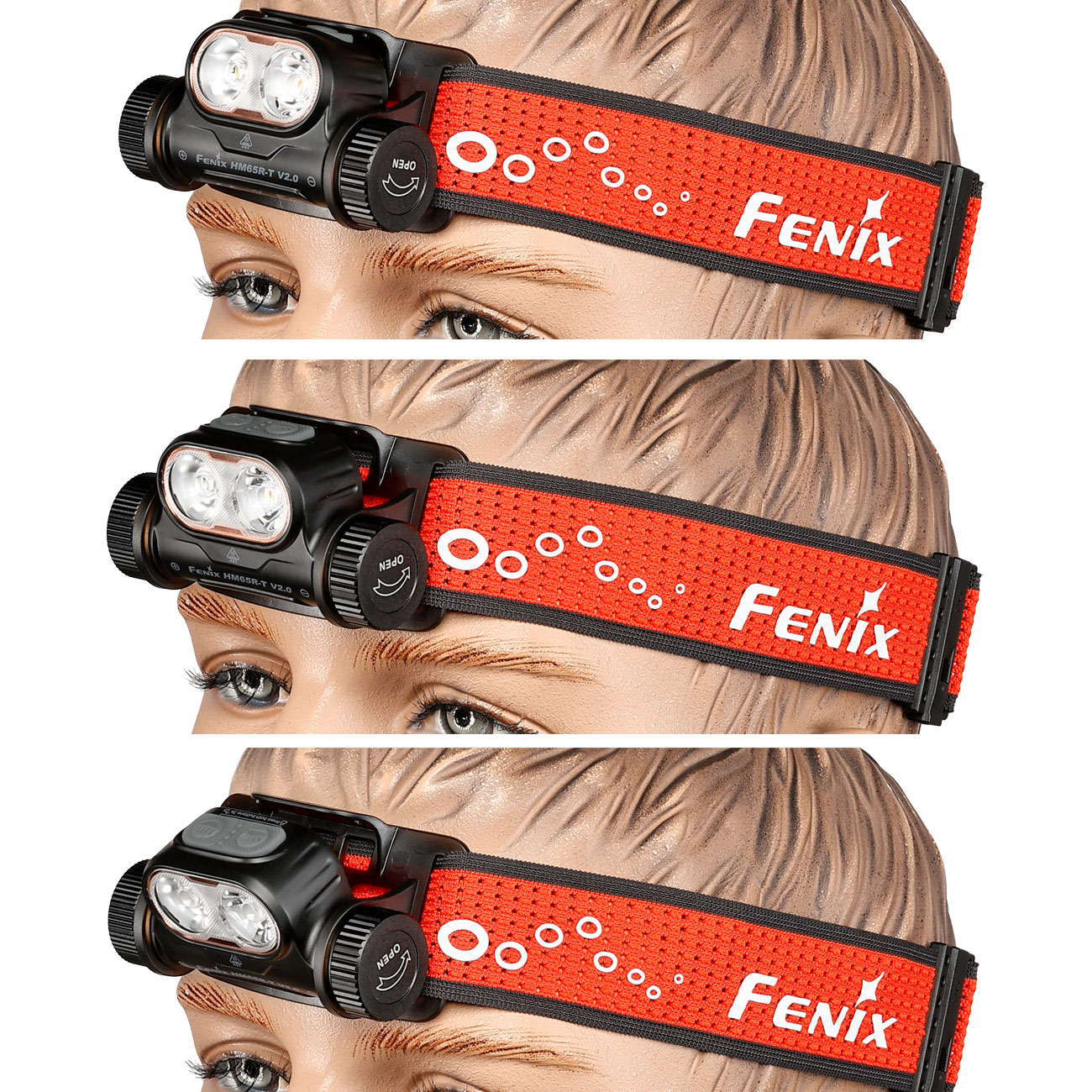 Fenix LED-Stirnlampe HM65R-T V2.0 1600 Lumen schwarz inkl. Akku, USB-C Ladekabel & Stirnband Bild 2