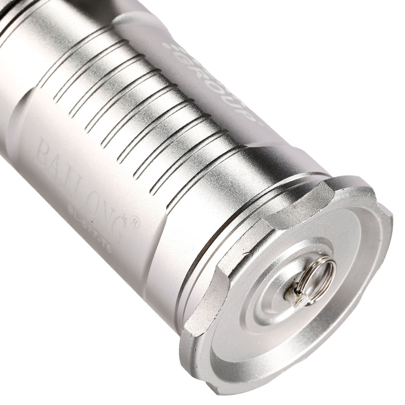 Bailong LED-Taschenlampe BL-677-T6 800 Lumen silber inkl. Ladegerte, Li-Ionen-Akkus & Schultergurt Bild 7