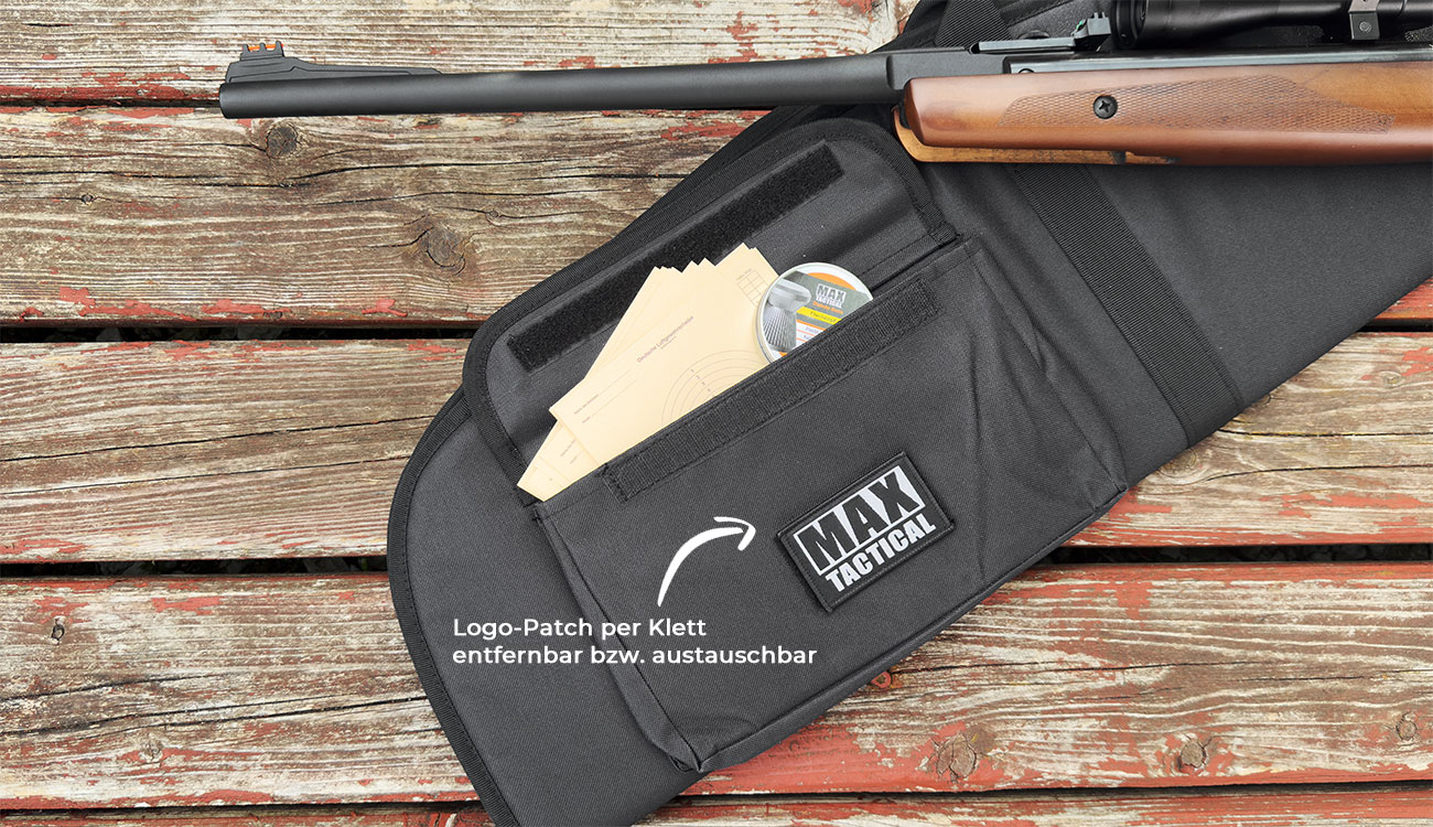 MAX Tactical Classic Advanced Nylon Gewehr-Futteral gepolstert mit Zusatztasche fr 118cm Gewehre schwarz Bild 3