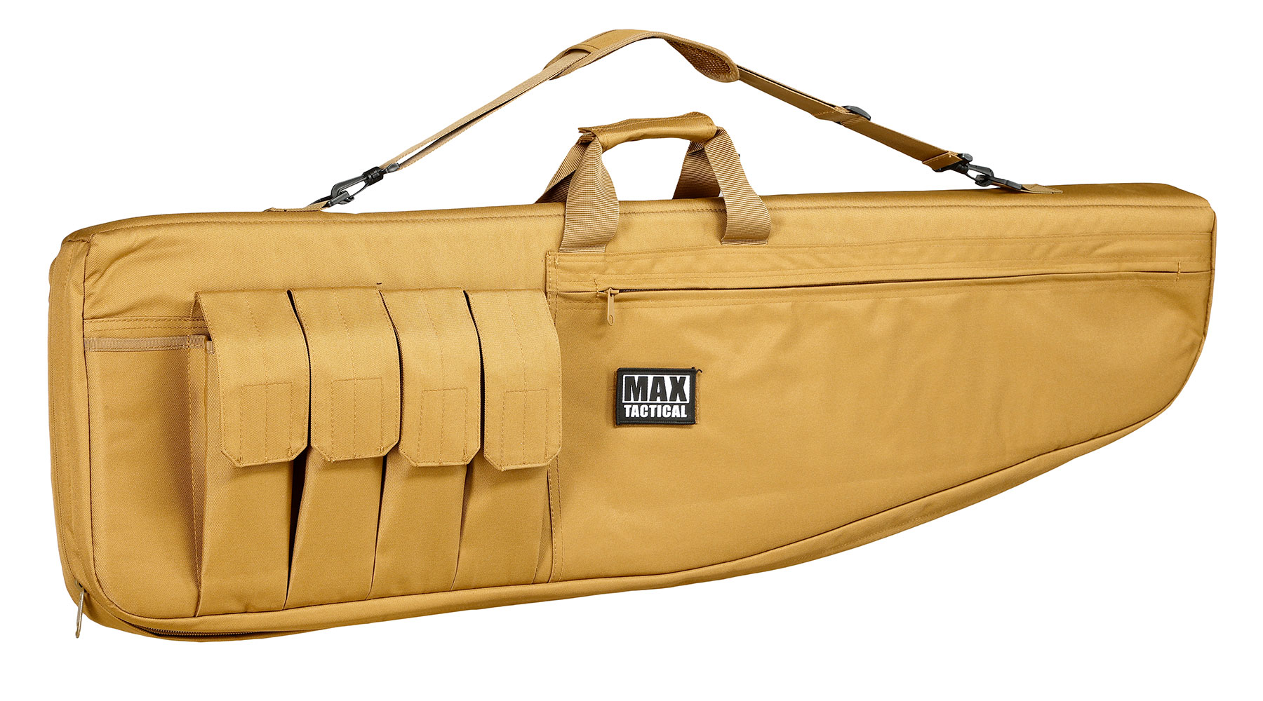 MAX Tactical 122 cm Heavy Duty Single Soft Rifle Bag / Gewehr-Futteral f. ein Gewehr mit Zubehör tan