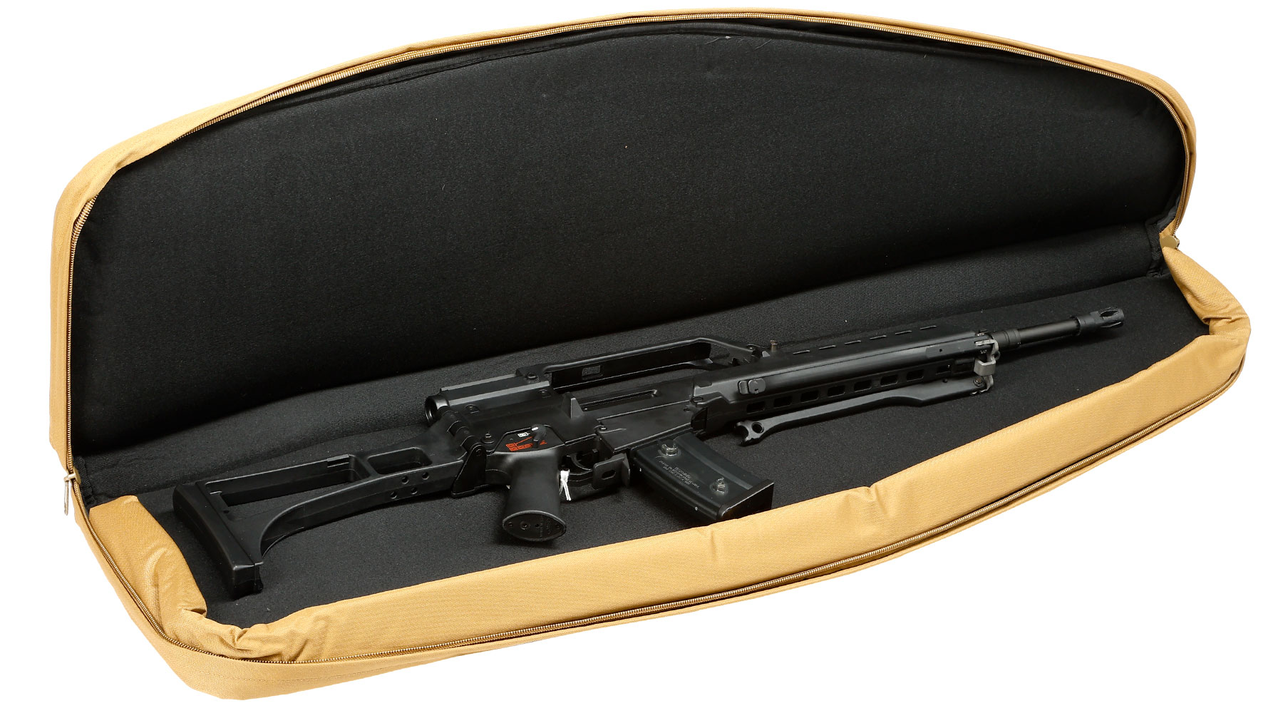 MAX Tactical 122 cm Heavy Duty Single Soft Rifle Bag / Gewehr-Futteral f. ein Gewehr mit Zubehör tan Bild 6
