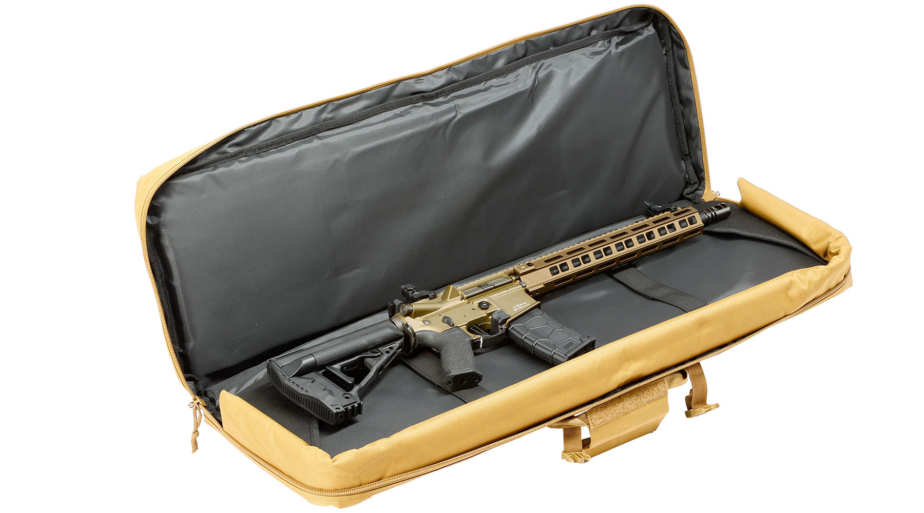 MAX Tactical 94 cm Heavy Duty Deluxe Single Soft Rifle Bag / Gewehr-Futteral f. ein Gewehre mit Zubehr tan Bild 4