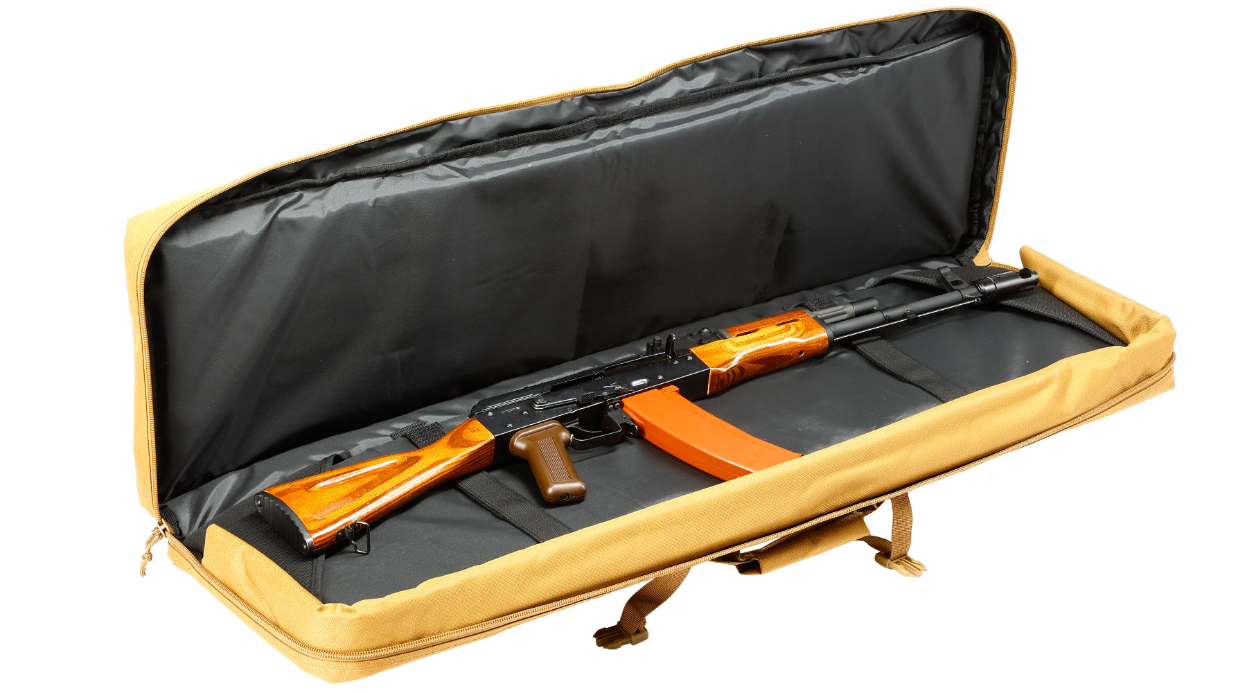 MAX Tactical 109 cm Heavy Duty Deluxe Single Soft Rifle Bag / Gewehr-Futteral f. Gewehr mit Zubehr tan Bild 4