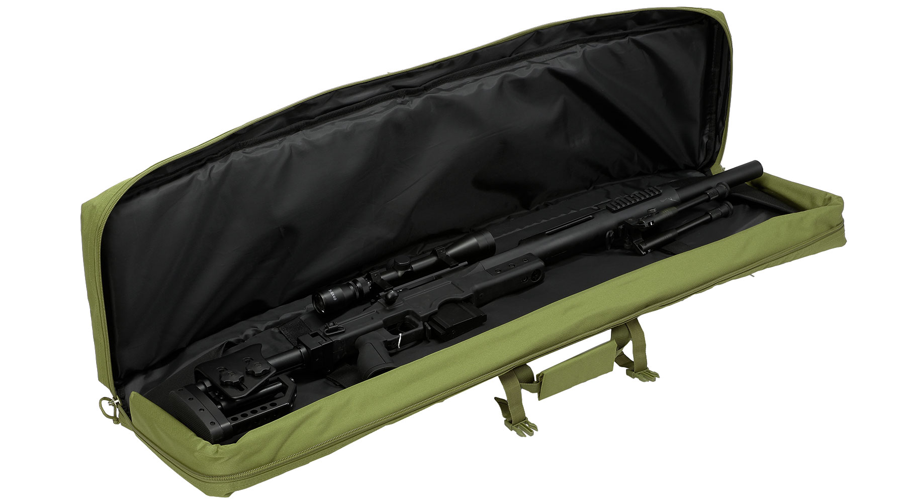 MAX Tactical 121 cm Heavy Duty Deluxe Single Soft Rifle Bag / Gewehr-Futteral f. Gewehr mit Zubehr oliv Bild 4
