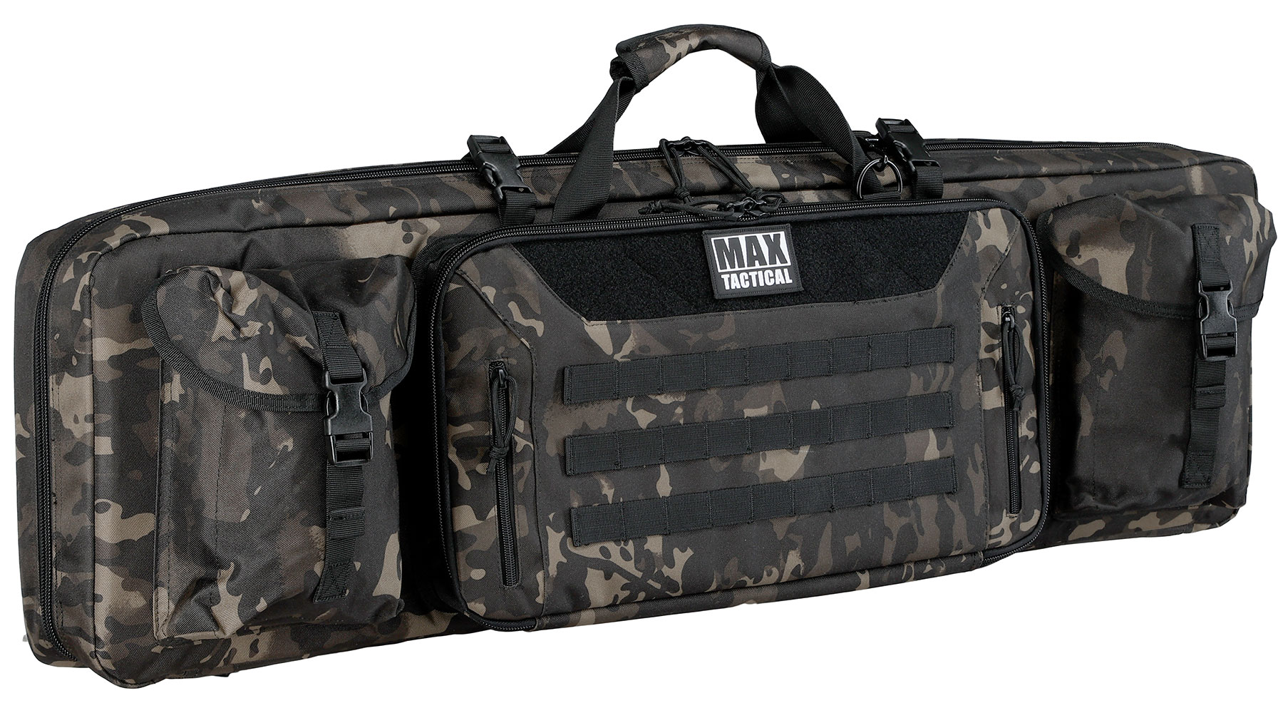 MAX Tactical 108 cm Heavy Duty Deluxe Double Soft Rifle Bag / Gewehr-Futteral f. zwei Gewehre mit Zubehr Multiblack Camo