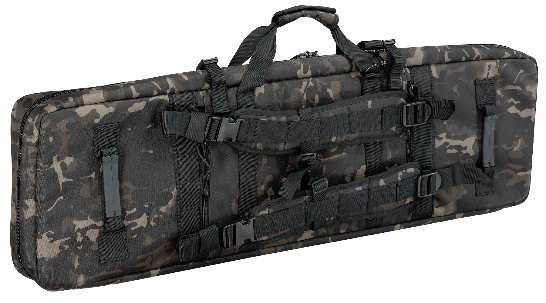 MAX Tactical 108 cm Heavy Duty Deluxe Double Soft Rifle Bag / Gewehr-Futteral f. zwei Gewehre mit Zubehr Multiblack Camo Bild 1