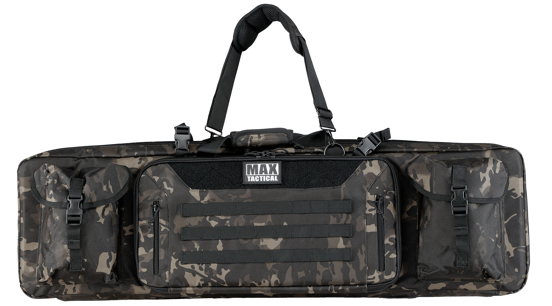 MAX Tactical 108 cm Heavy Duty Deluxe Double Soft Rifle Bag / Gewehr-Futteral f. zwei Gewehre mit Zubehr Multiblack Camo Bild 2