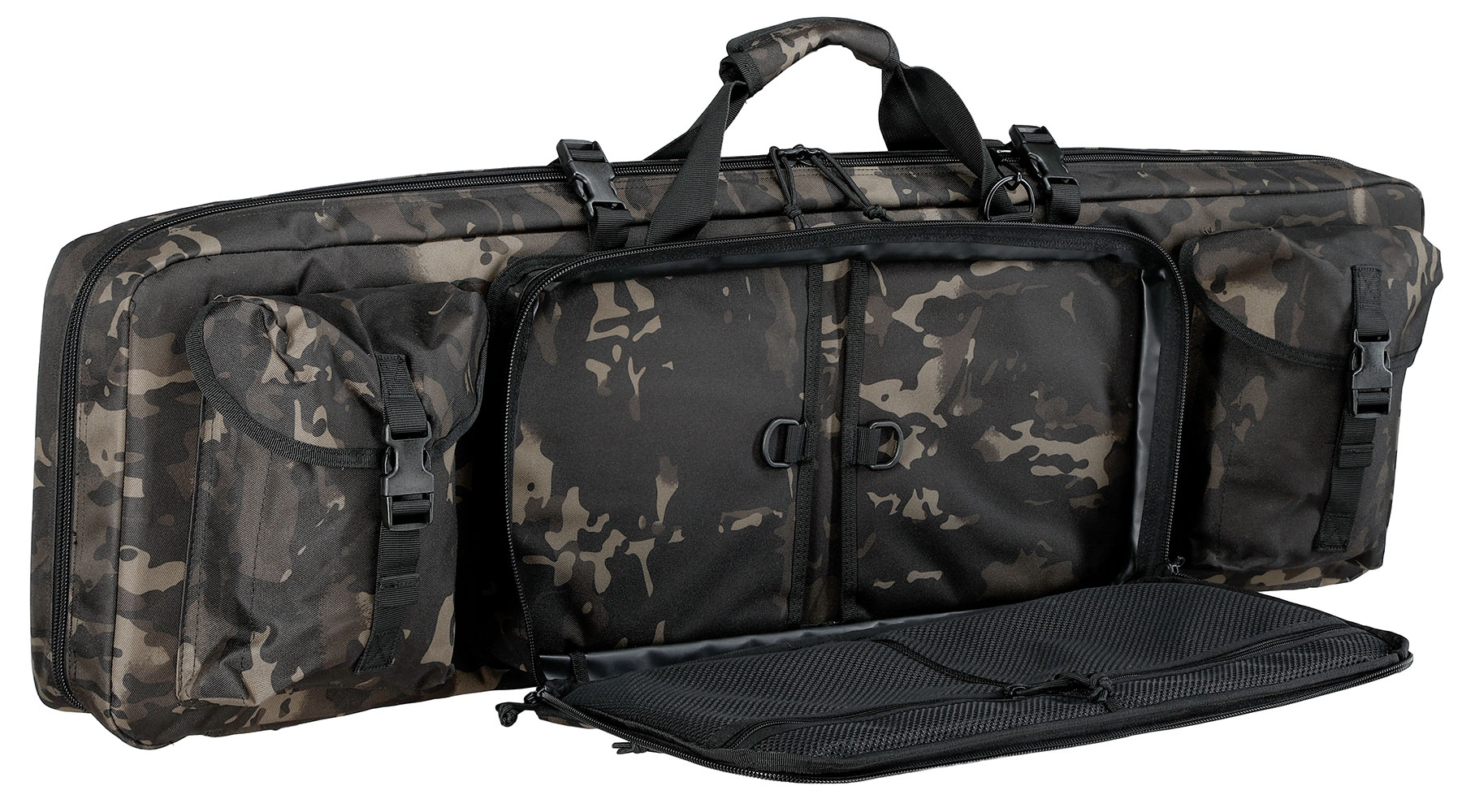 MAX Tactical 108 cm Heavy Duty Deluxe Double Soft Rifle Bag / Gewehr-Futteral f. zwei Gewehre mit Zubehr Multiblack Camo Bild 8