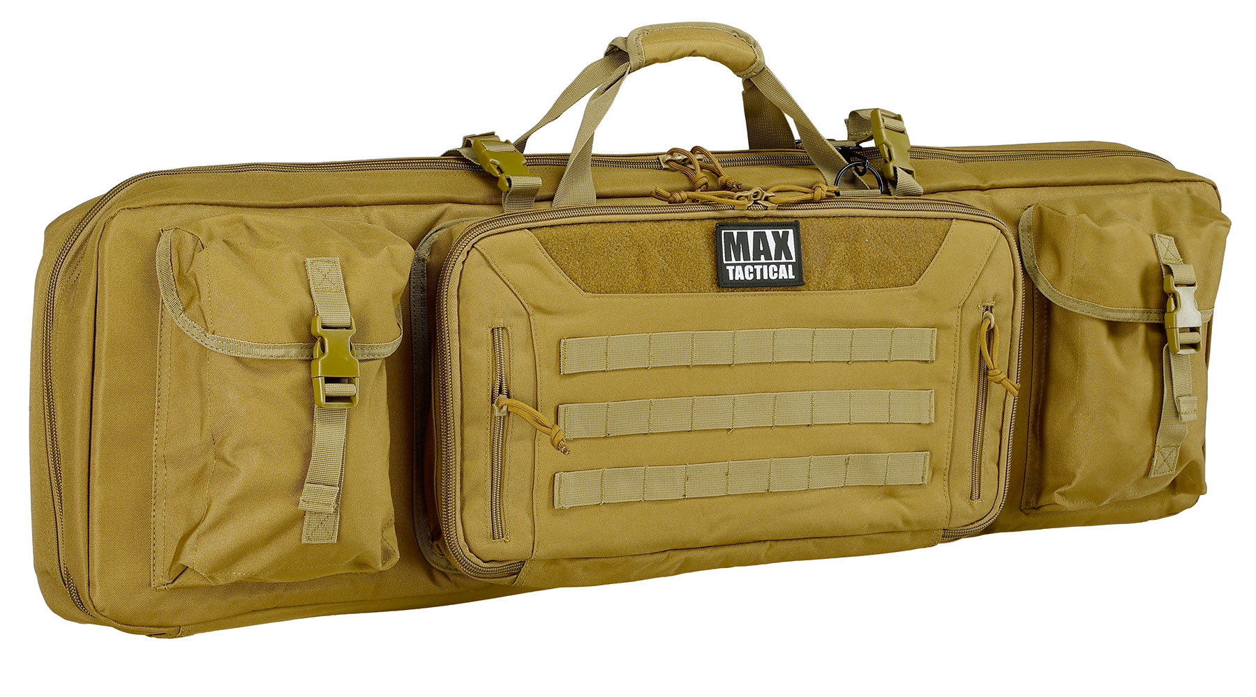 MAX Tactical 108 cm Heavy Duty Deluxe Double Soft Rifle Bag / Gewehr-Futteral f. zwei Gewehre mit Zubehr tan
