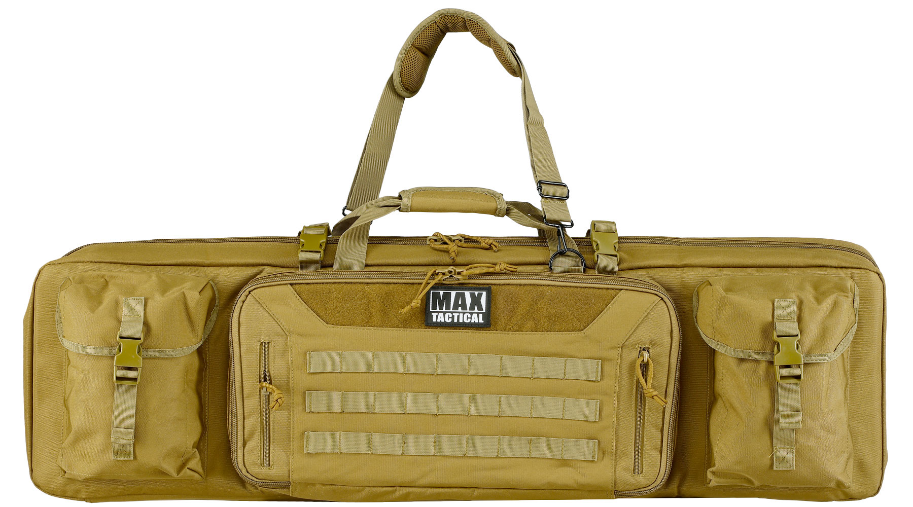 MAX Tactical 108 cm Heavy Duty Deluxe Double Soft Rifle Bag / Gewehr-Futteral f. zwei Gewehre mit Zubehr tan Bild 2