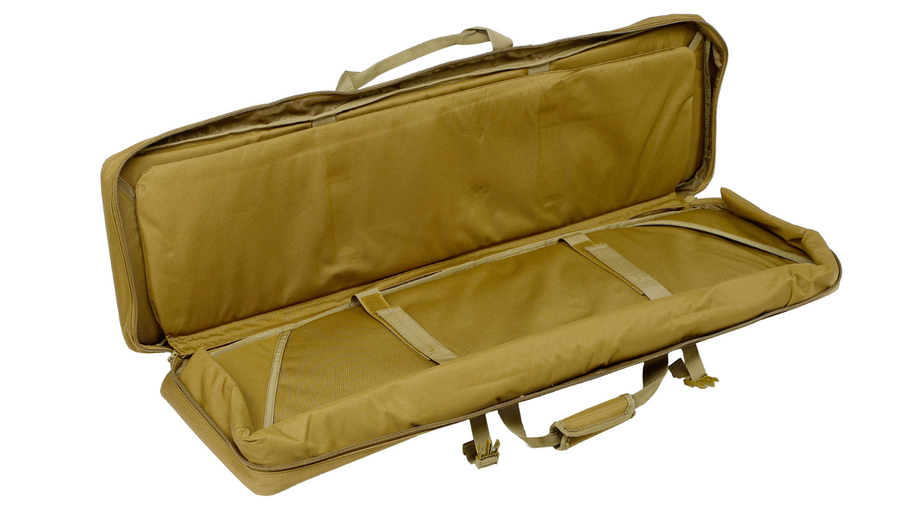 MAX Tactical 108 cm Heavy Duty Deluxe Double Soft Rifle Bag / Gewehr-Futteral f. zwei Gewehre mit Zubehr tan Bild 7