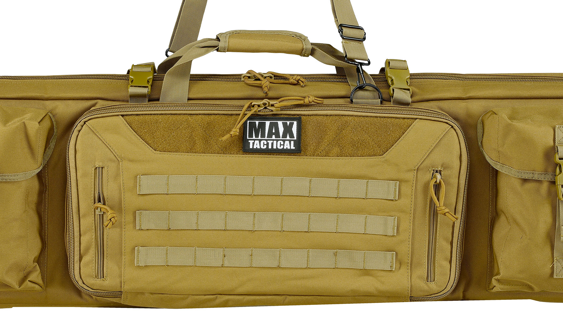 MAX Tactical 108 cm Heavy Duty Deluxe Double Soft Rifle Bag / Gewehr-Futteral f. zwei Gewehre mit Zubehr tan Bild 9