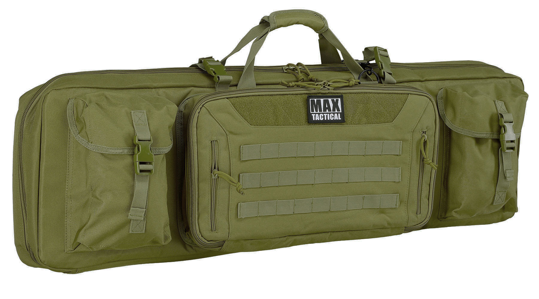 MAX Tactical 108 cm Heavy Duty Deluxe Double Soft Rifle Bag / Gewehr-Futteral f. zwei Gewehre mit Zubehr oliv
