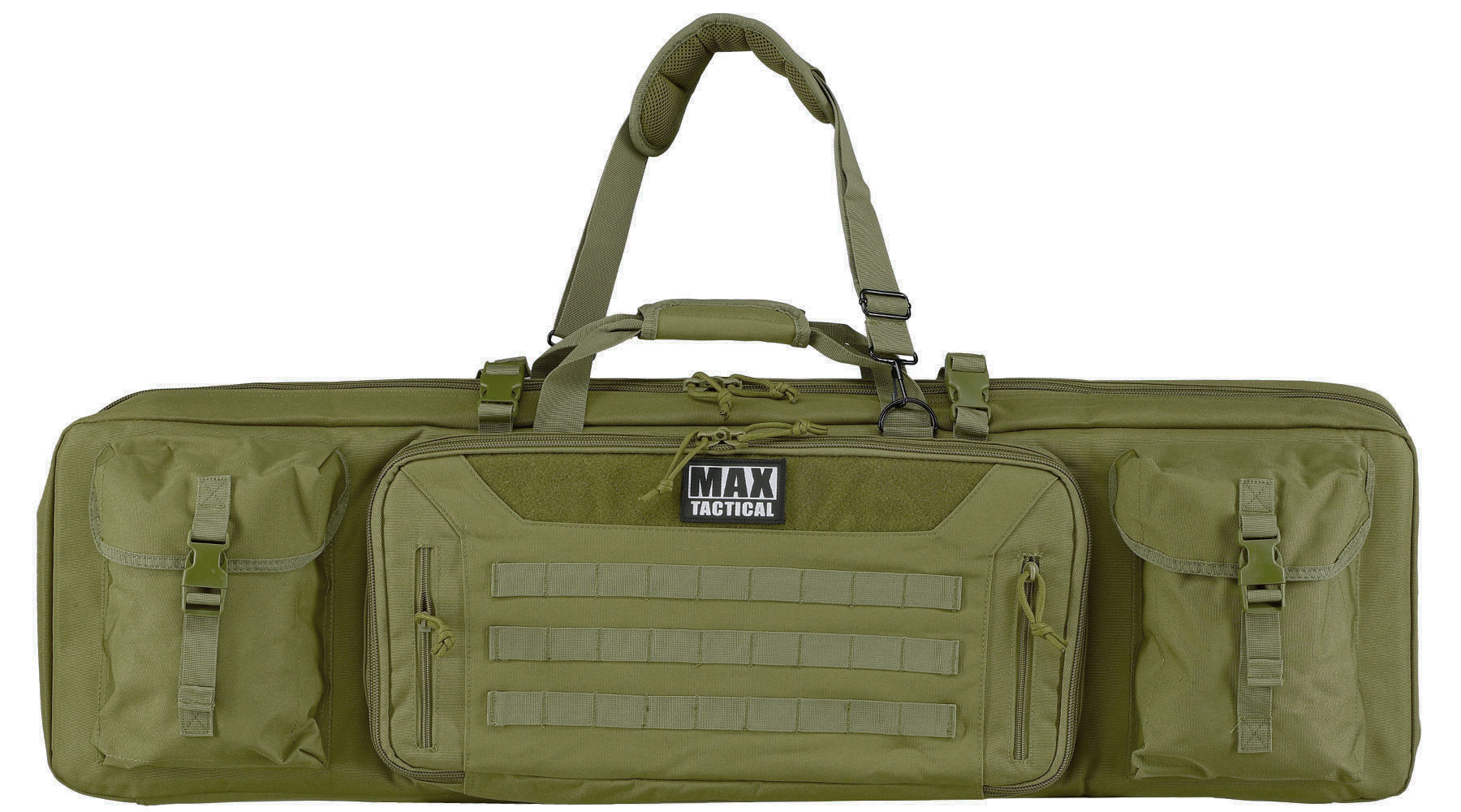 MAX Tactical 108 cm Heavy Duty Deluxe Double Soft Rifle Bag / Gewehr-Futteral f. zwei Gewehre mit Zubehr oliv Bild 2