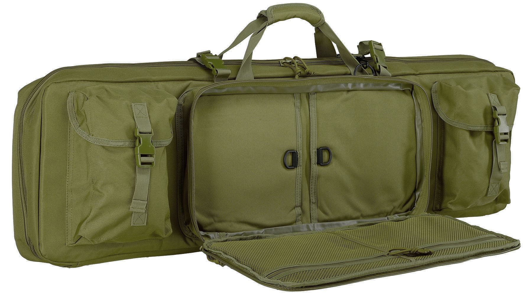 MAX Tactical 108 cm Heavy Duty Deluxe Double Soft Rifle Bag / Gewehr-Futteral f. zwei Gewehre mit Zubehr oliv Bild 8