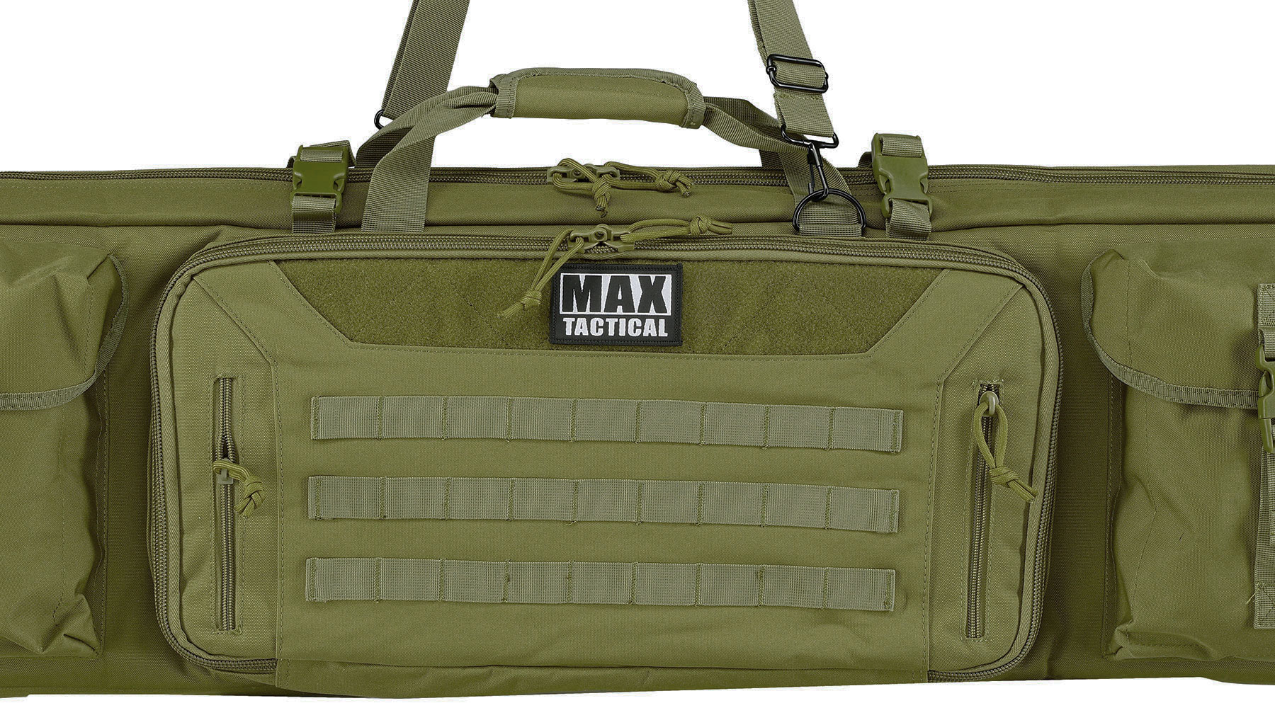 MAX Tactical 108 cm Heavy Duty Deluxe Double Soft Rifle Bag / Gewehr-Futteral f. zwei Gewehre mit Zubehr oliv Bild 9